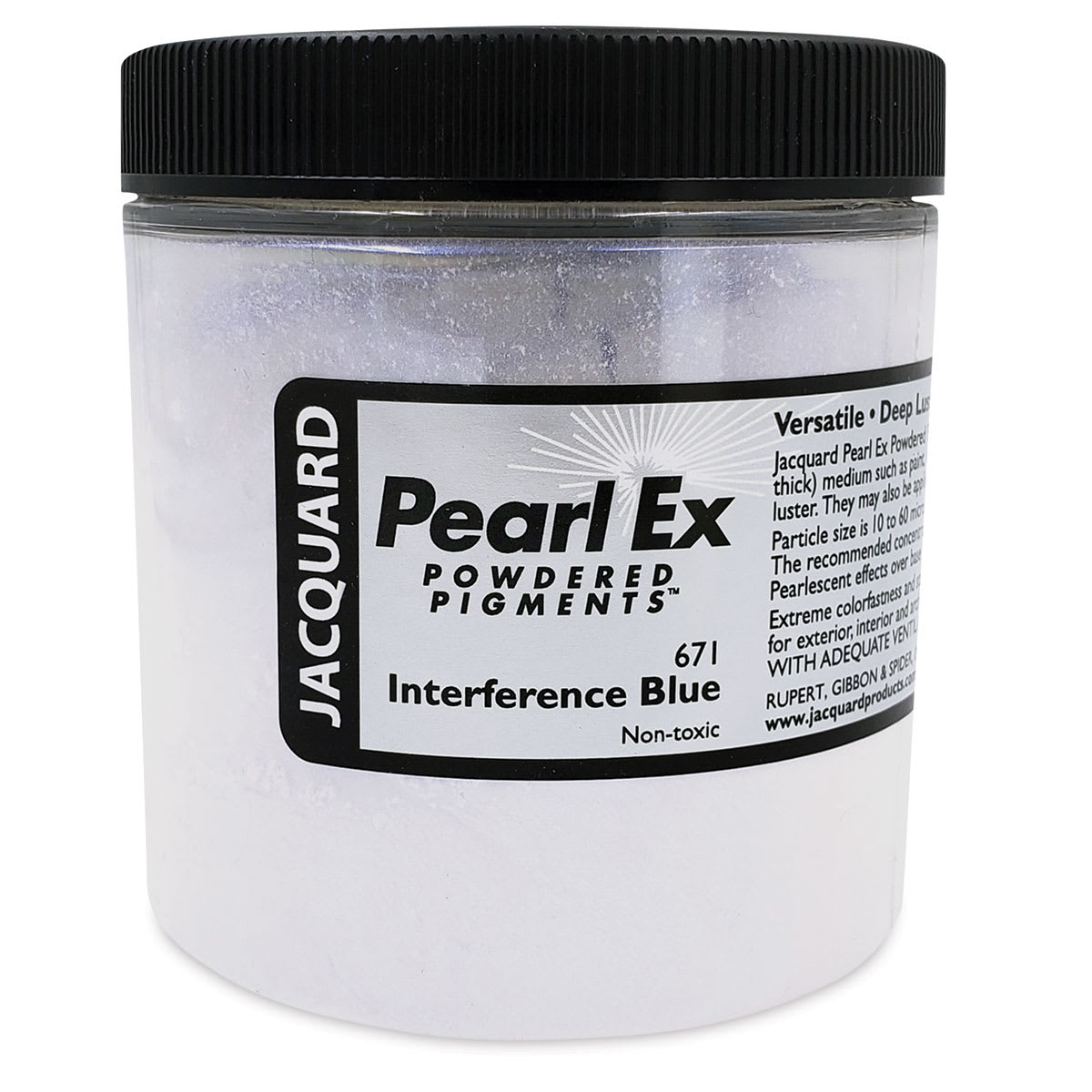 Jacquard Pearl-Ex Pigment - 4 oz, Interference Blue, Jar