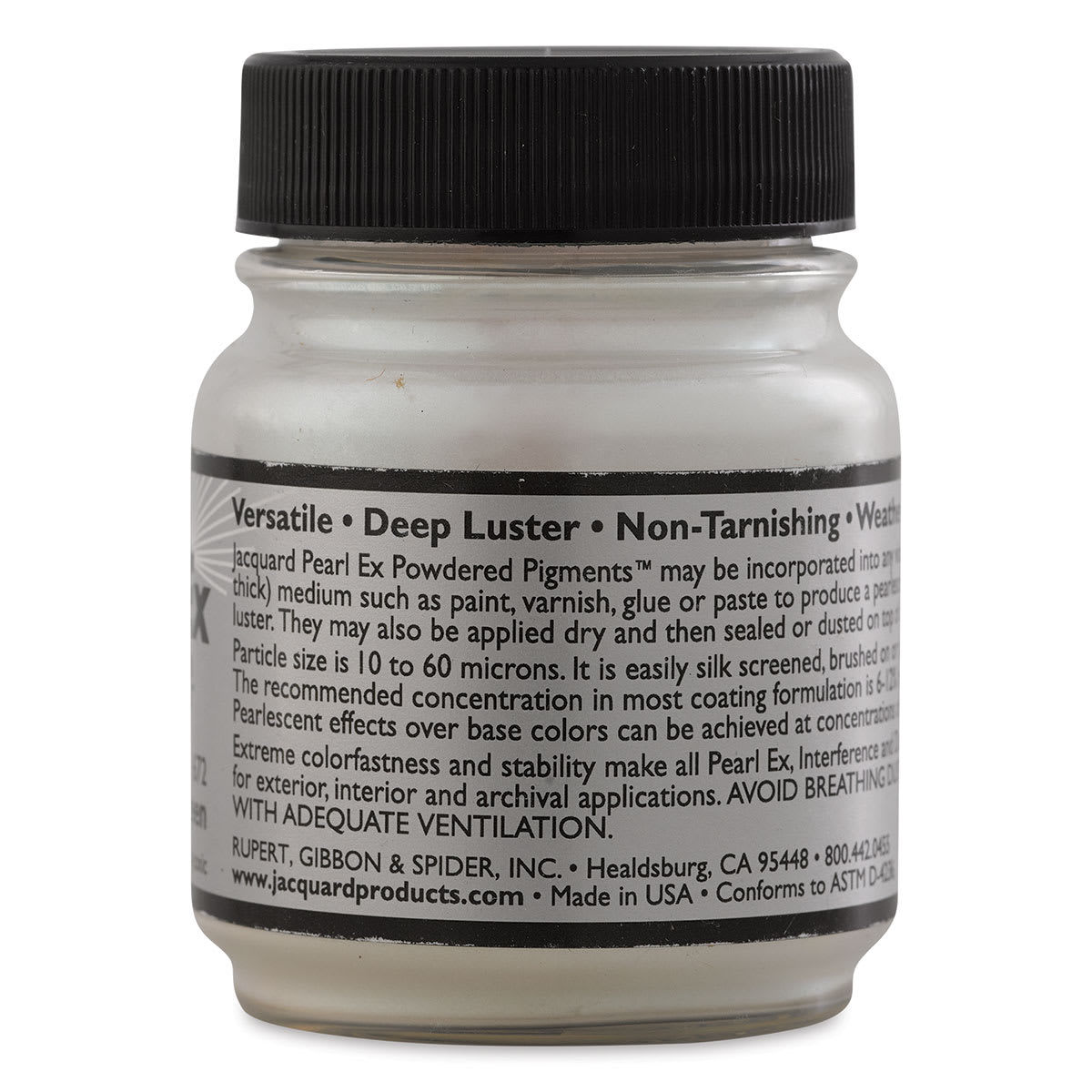 Jacquard Pearl-Ex Pigment - 0.50 oz, Interference Green - back