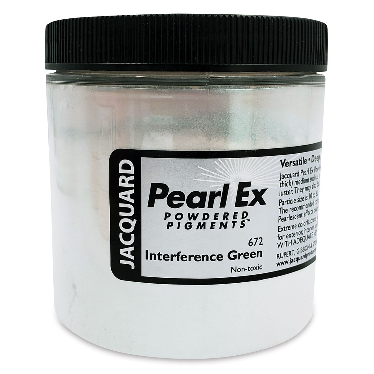 Jacquard Pearl-Ex Pigment - 4 oz, Interference Green, Jar