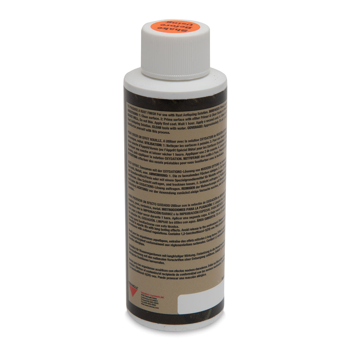 Instant Iron and Instant Rust - 4 oz, Instant Iron - back of packaging