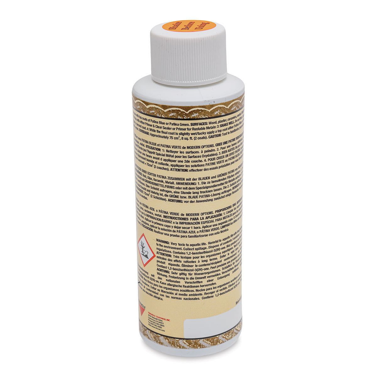 Metallic Surfacer Solution - 4 oz, Gold - back