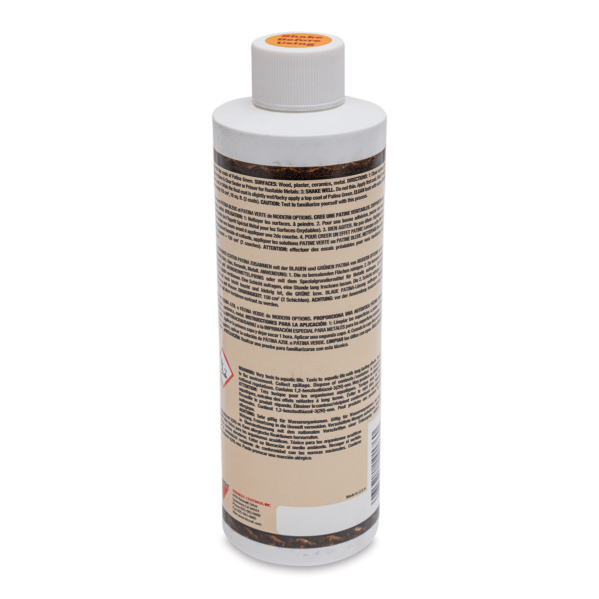 Metallic Surfacer Solution - 8 oz, Blonde Bronze - back