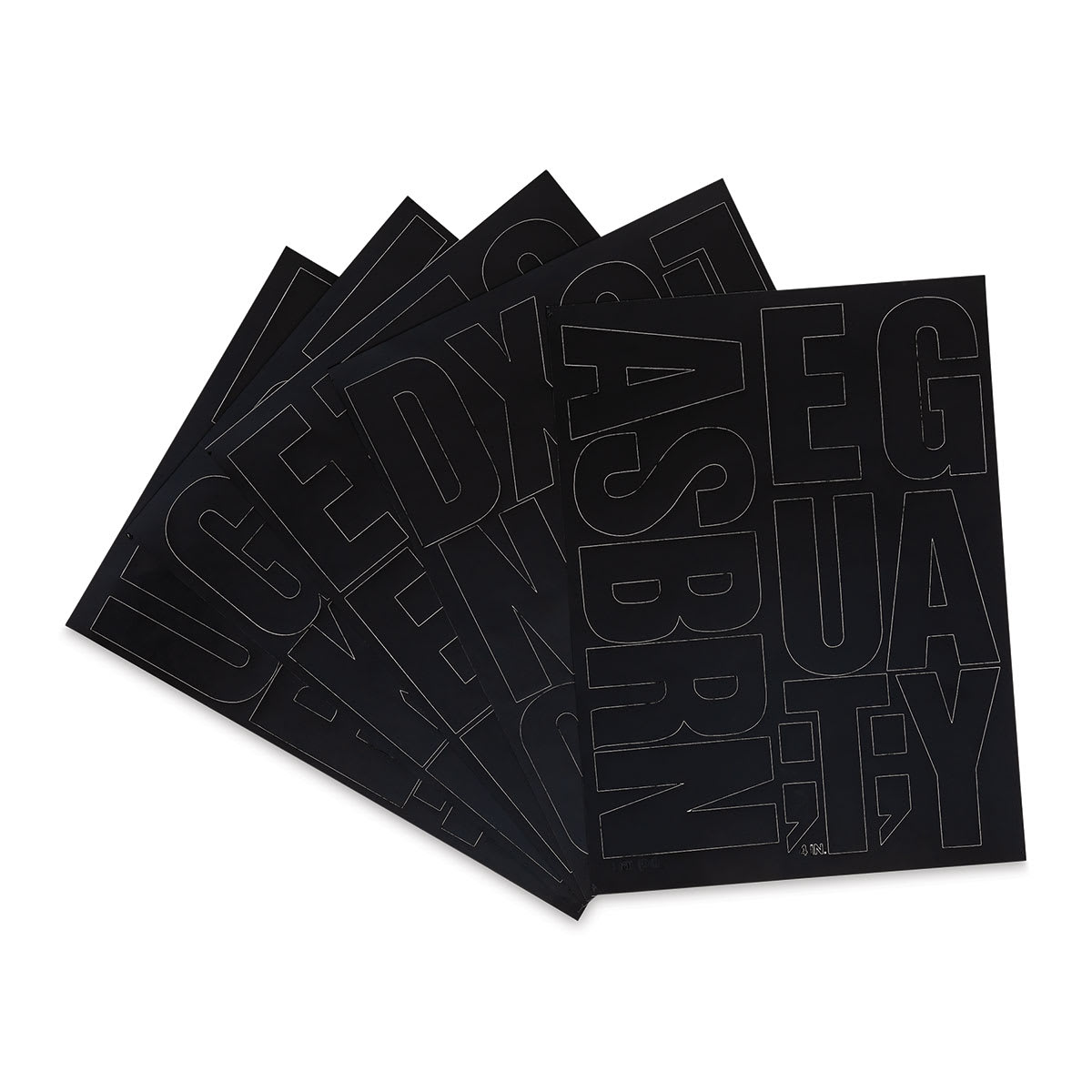 Chartpak Vinyl Letters – 4" Capital Letters, Black