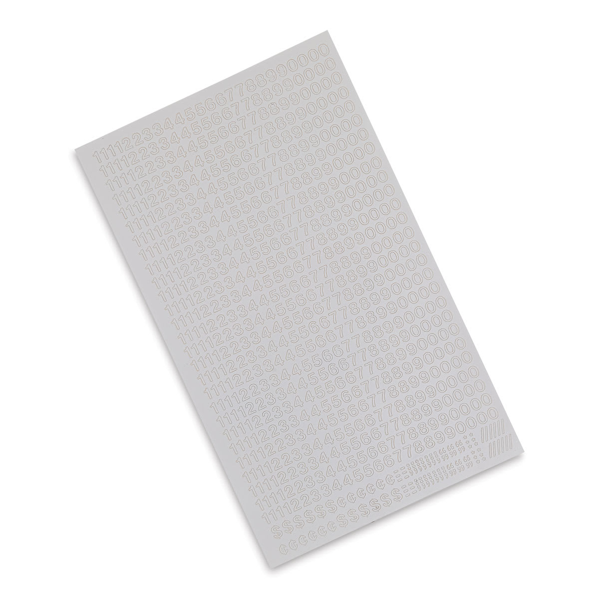 Chartpak Vinyl Numbers - 1/4" Numbers, White