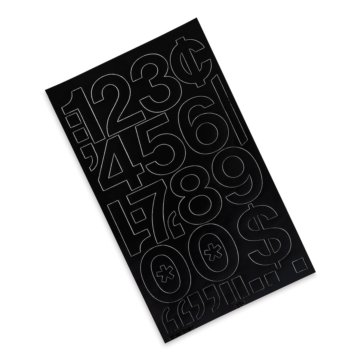 Chartpak Vinyl Numbers - 2" Numbers, Black
