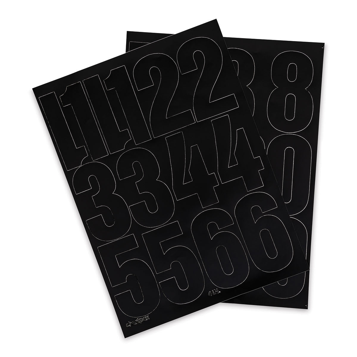 Chartpak Vinyl Numbers - 4" Numbers, Black