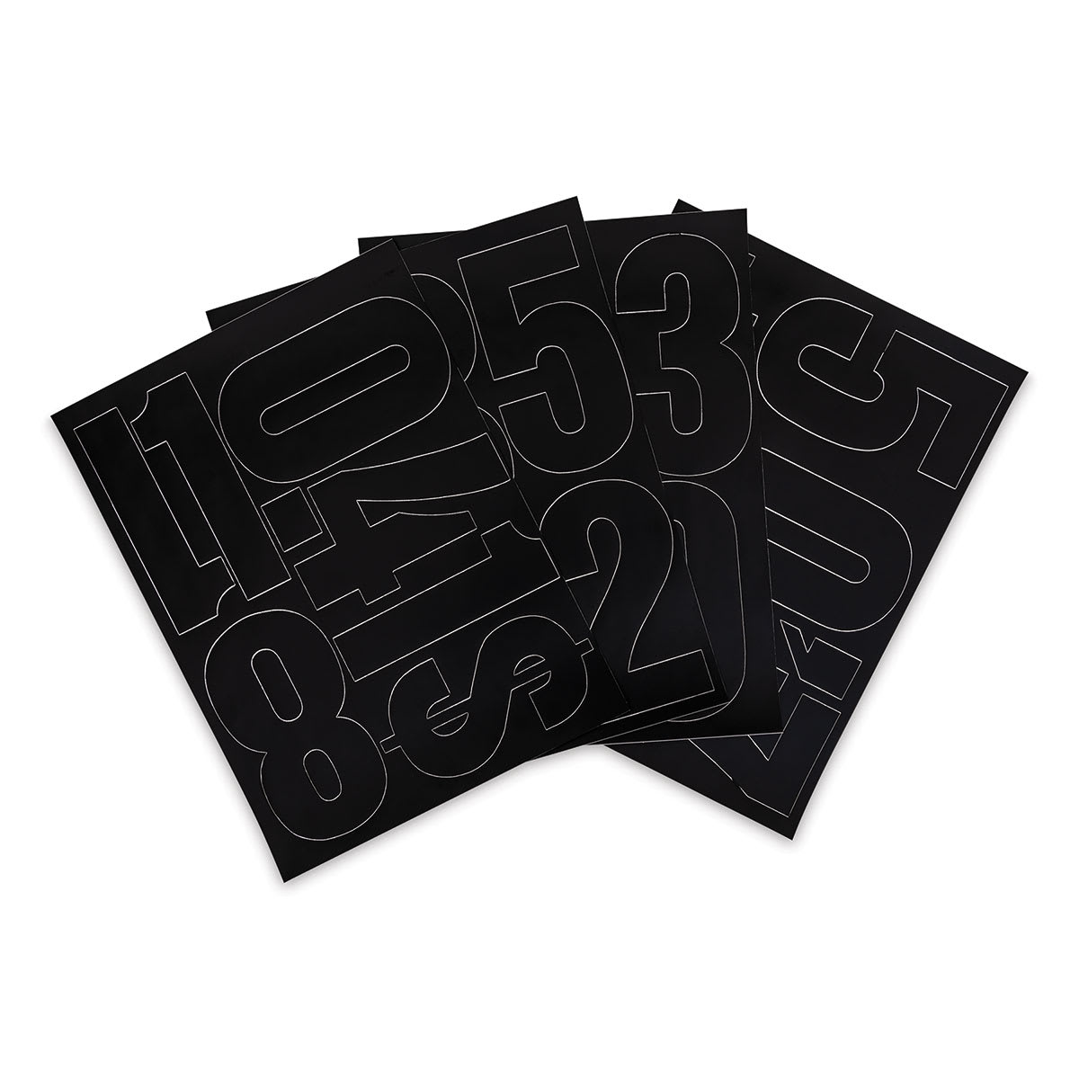 Chartpak Vinyl Numbers - 6" Numbers, Black