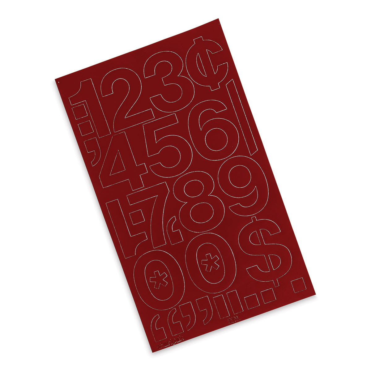 Chartpak Vinyl Numbers - 2" Numbers, Red