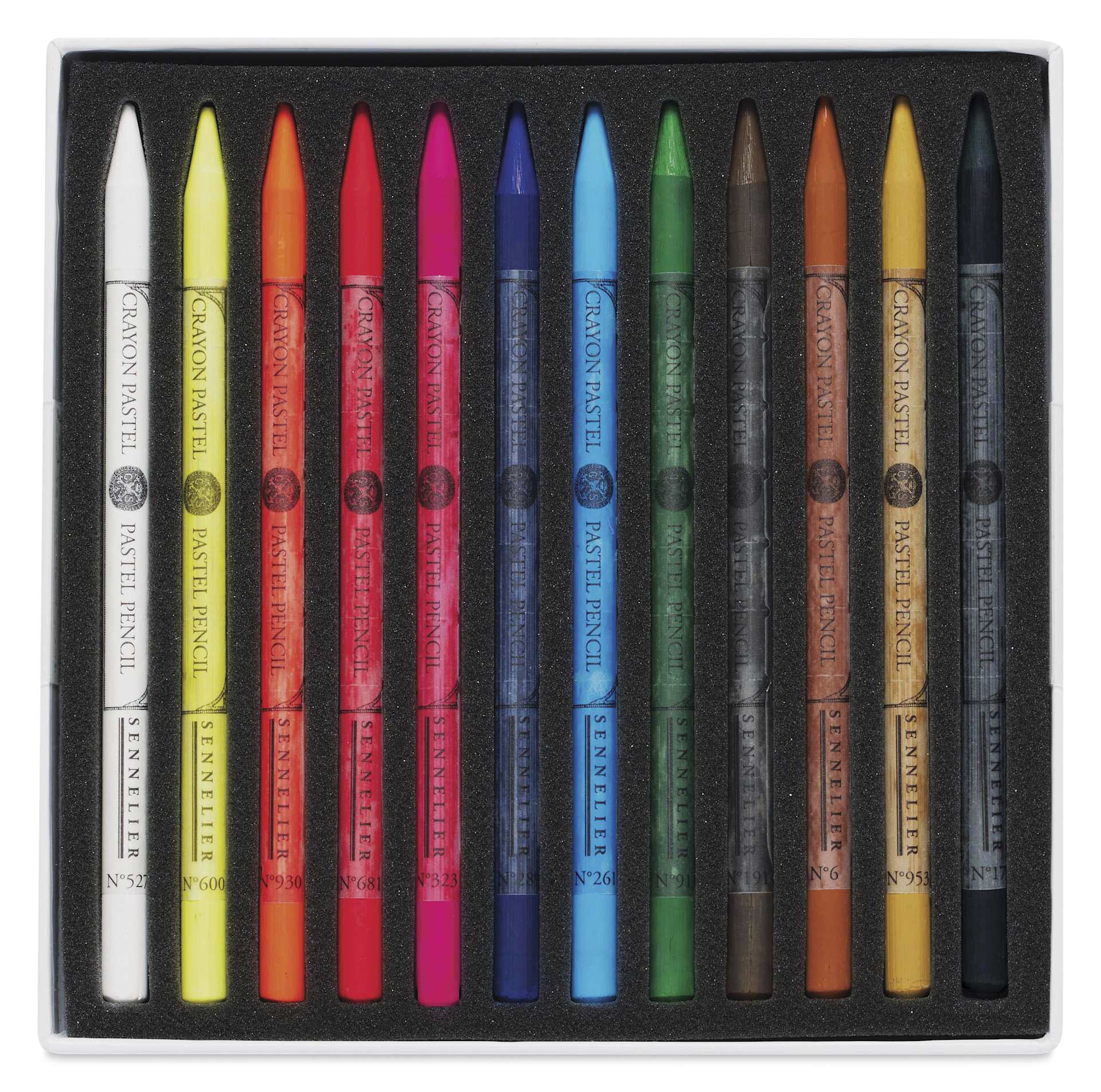 Sennelier Woodless Pastel Pencils - Set of 12, Assorted, open packaging