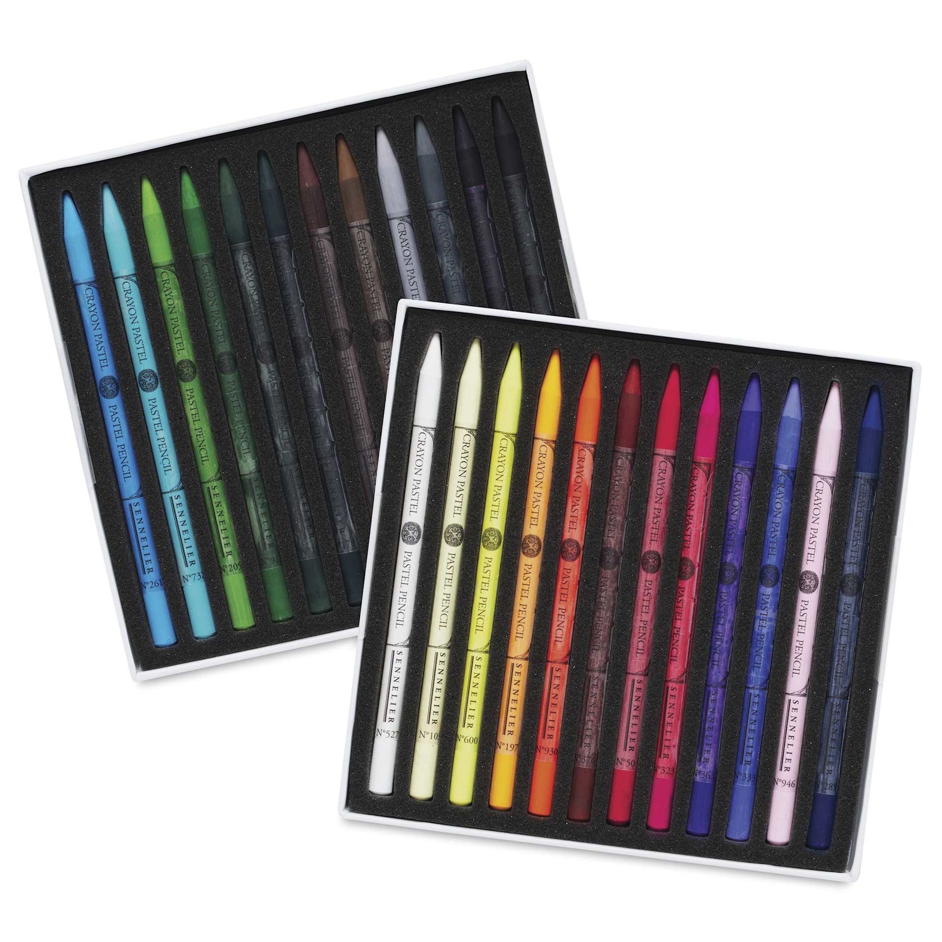 Sennelier Woodless Pastel Pencils - Set of 24, Assorted, open packaging