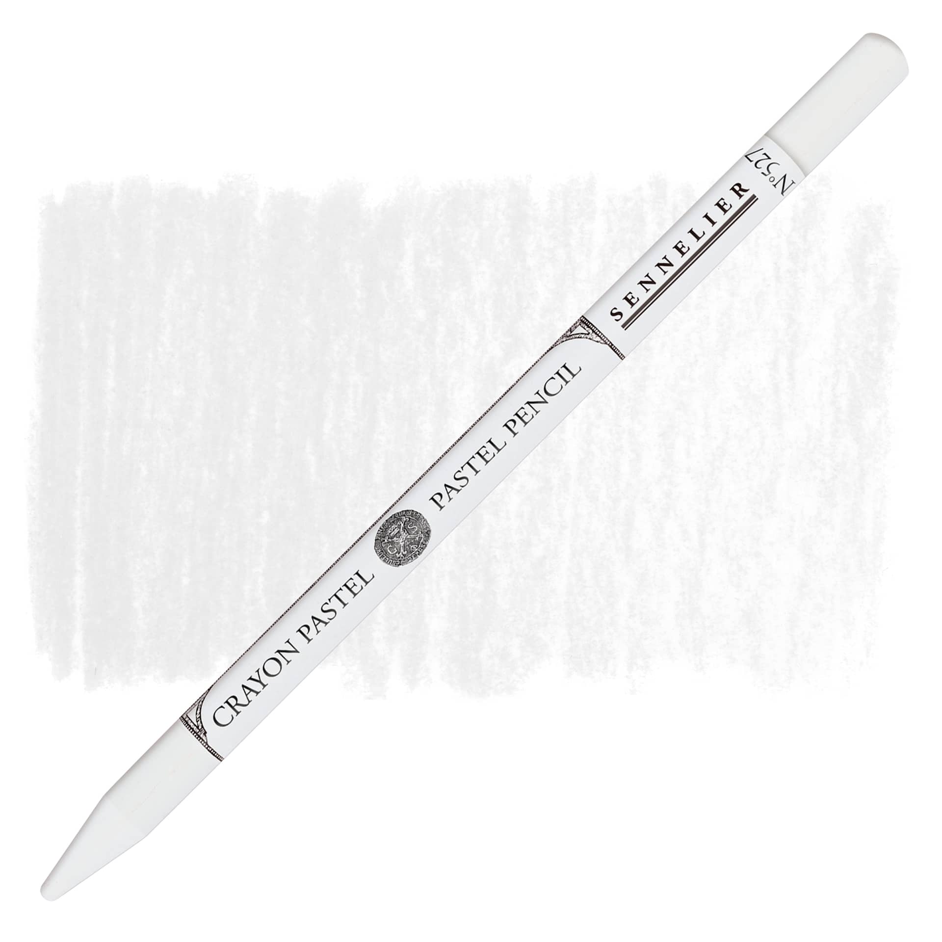 Sennelier Woodless Pastel Pencil - Intense White, pencil and swatch