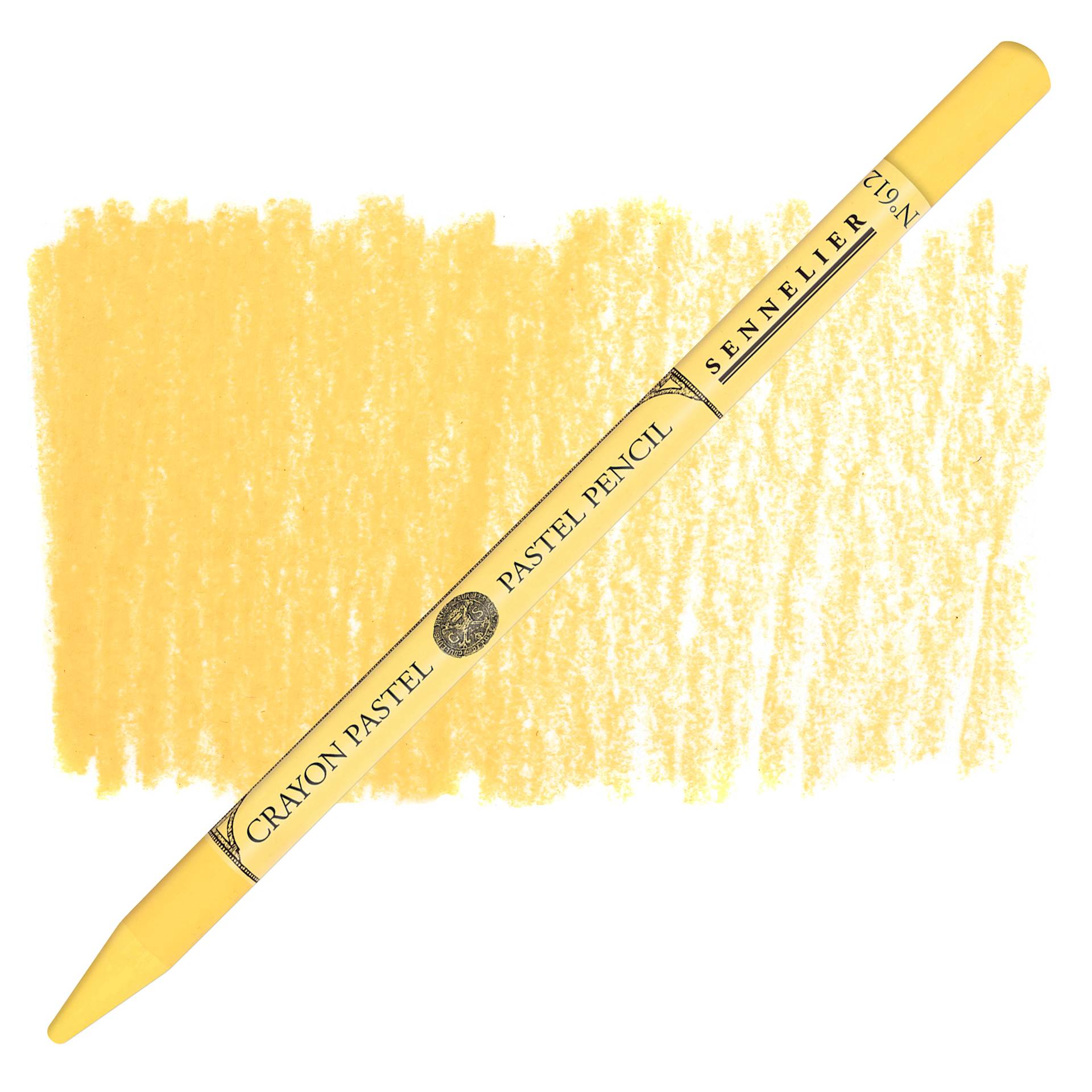 Sennelier Woodless Pastel Pencil - Cadmium Yellow Deep Hue, pencil and swatch