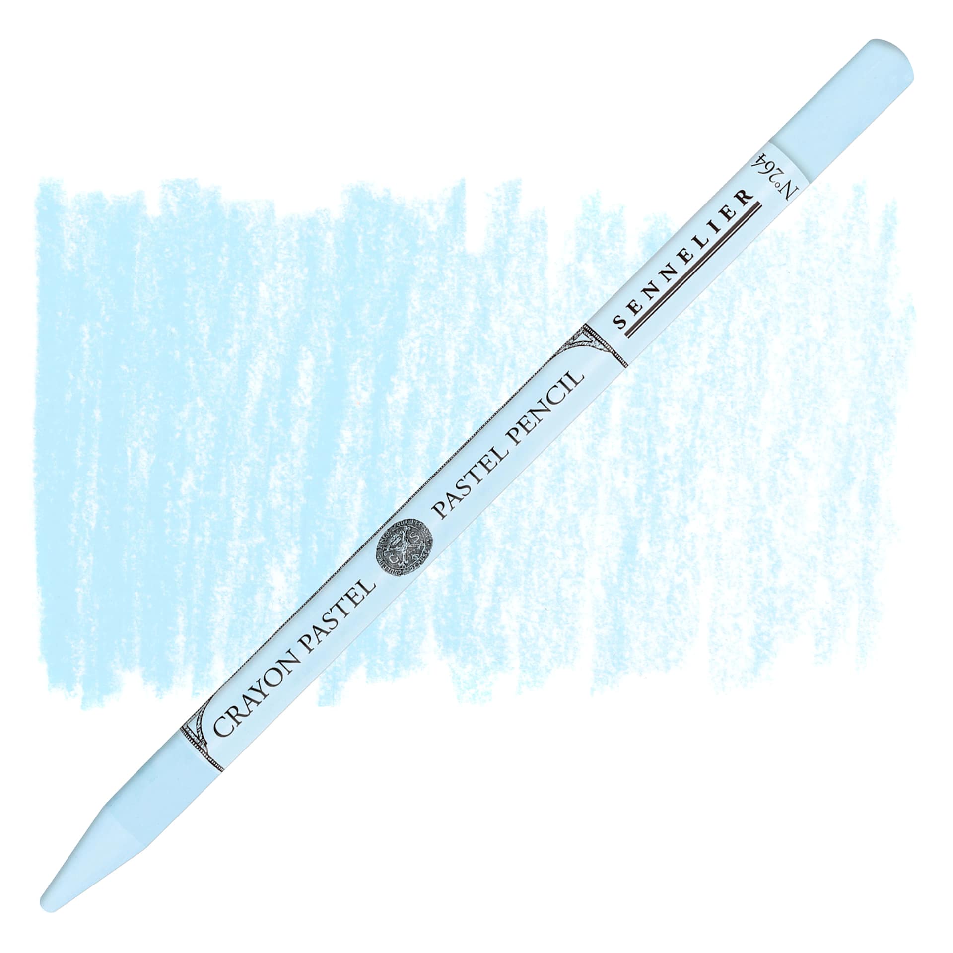 Sennelier Woodless Pastel Pencil - Cerulean Blue Light Hue, pencil and swatch