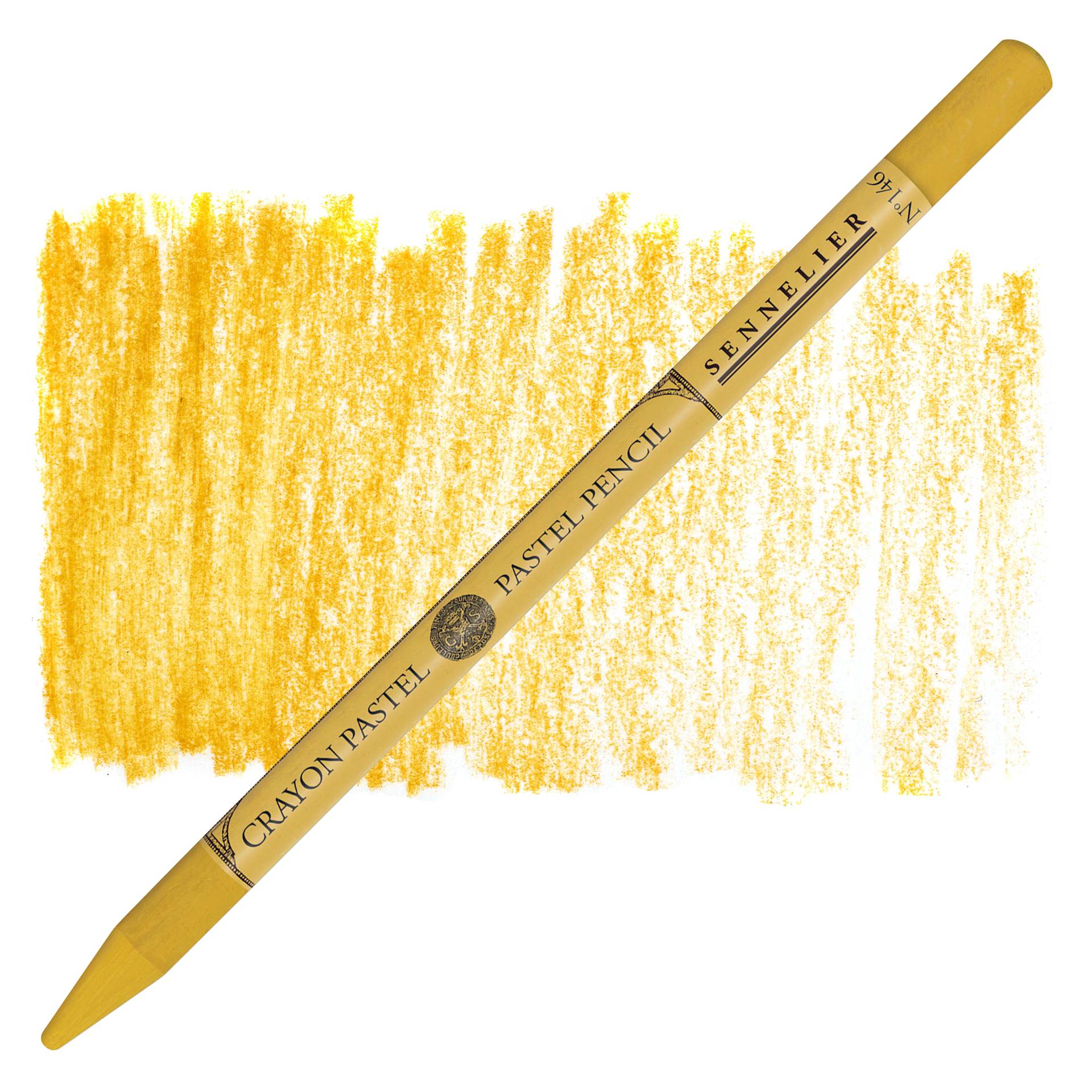Sennelier Woodless Pastel Pencil - Dead Leaf Green, pencil and swatch