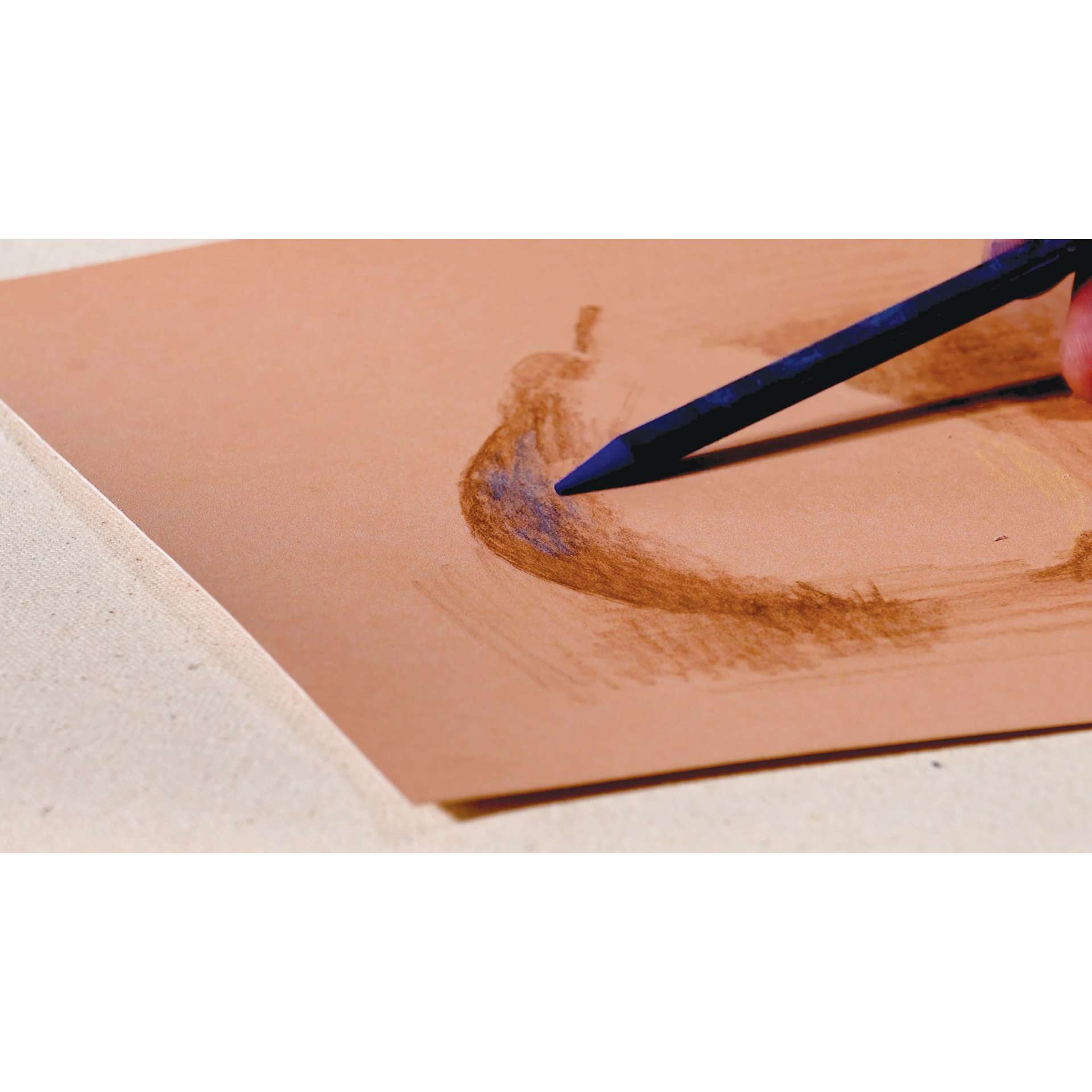 Sennelier Woodless Pastel Pencils, drawing being started