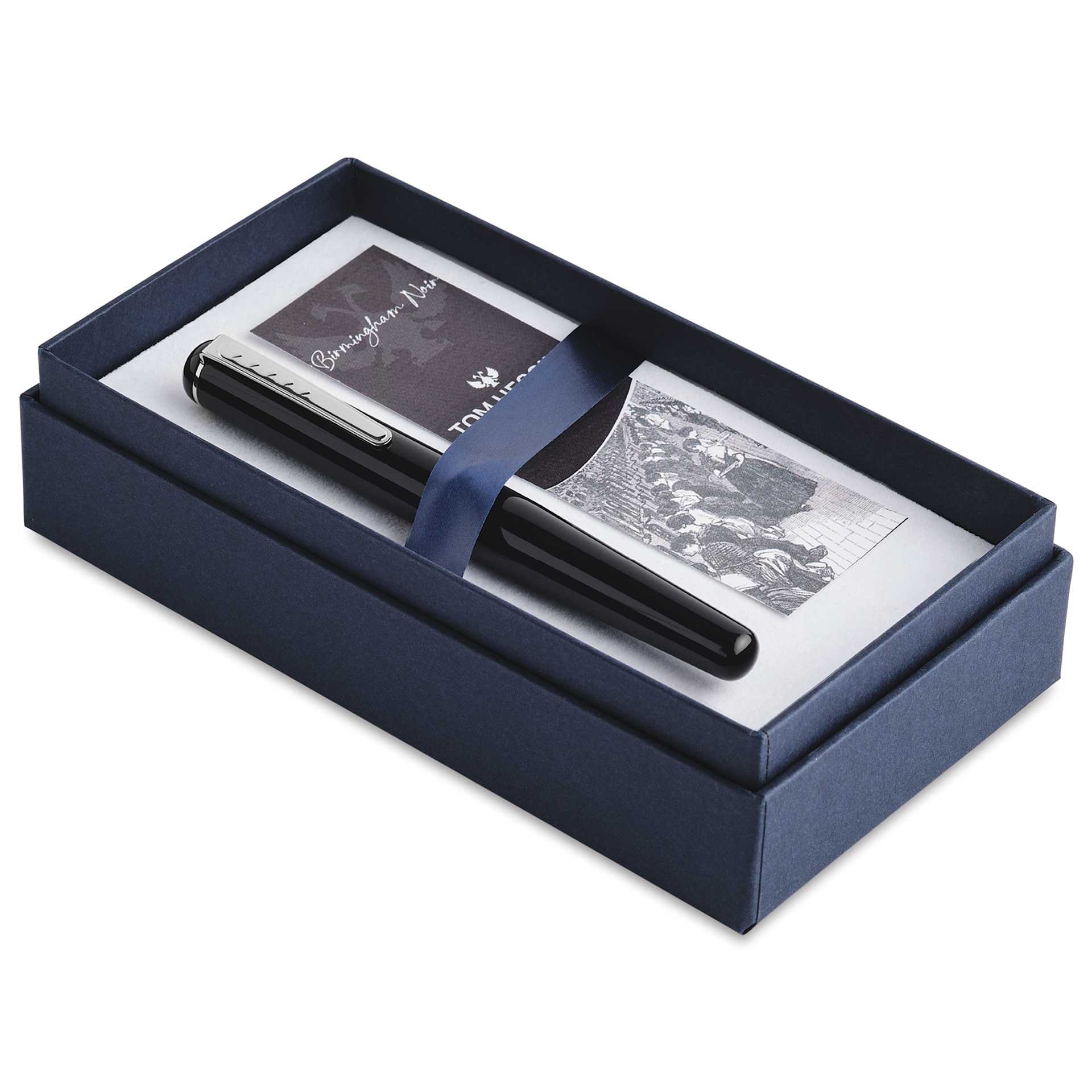 Tom Hessin Charles Collection Fountain Pen - Birmingham Noir, pen inside of the packaging