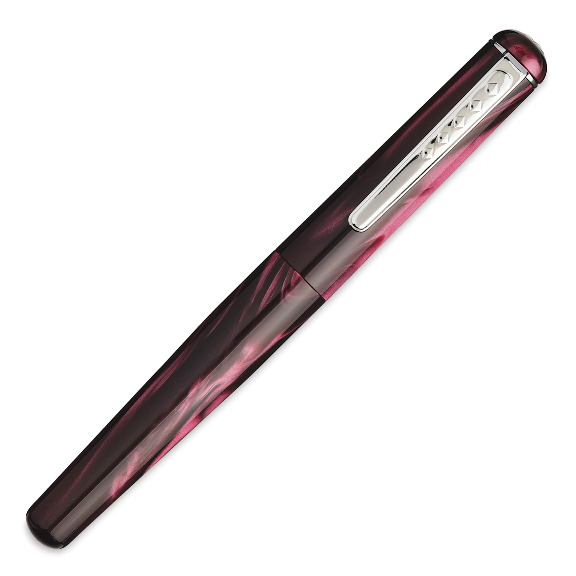 Tom Hessin Charles Collection Fountain Pen - Castle Claret, cap on