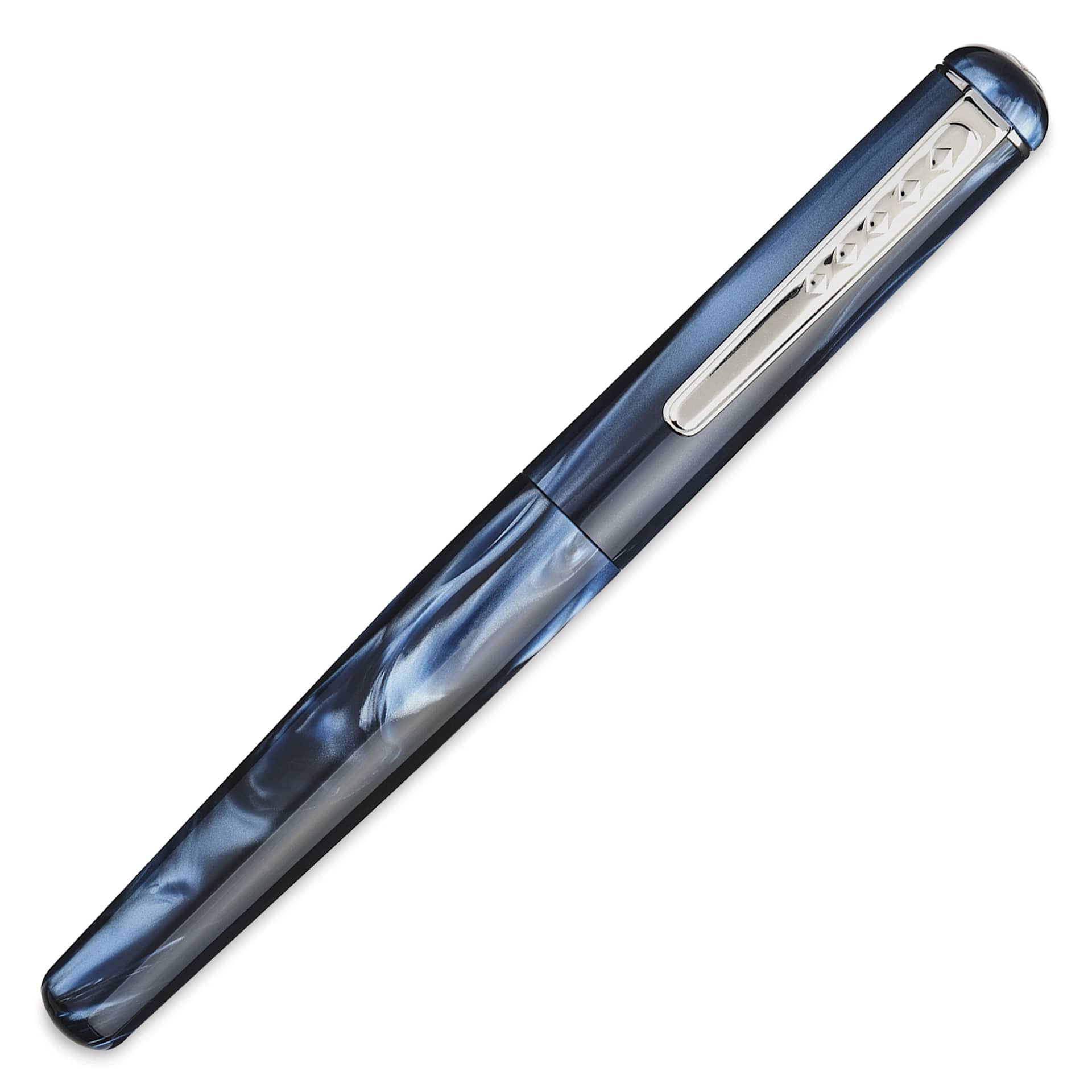 Tom Hessin Charles Collection Fountain Pen - Signature Blue, cap on