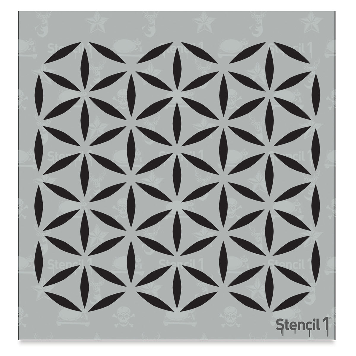 Stencil1 Stencil - Moroccan Petals, Repeat Pattern, 5-3/4'' x 6''