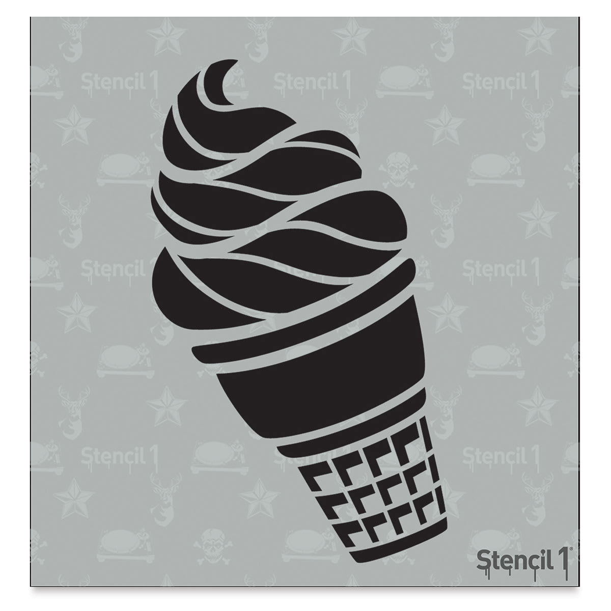 Stencil1 Stencil - Ice Cream, 5-3/4" x 6"