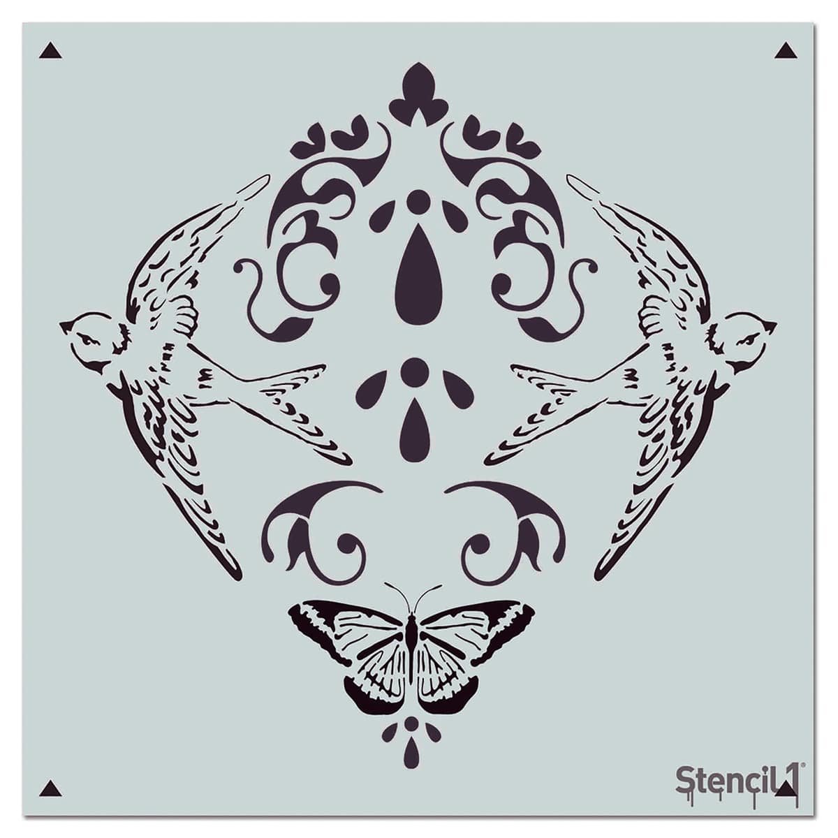 Stencil1 Stencil - Nature Damask, 11'' x 11''