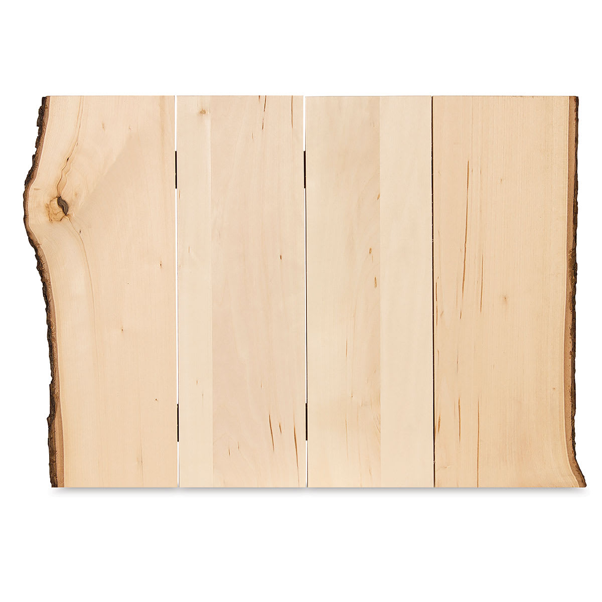 Walnut Hollow Basswood Bark Edge Panel - Front view of panel showing Bark edges