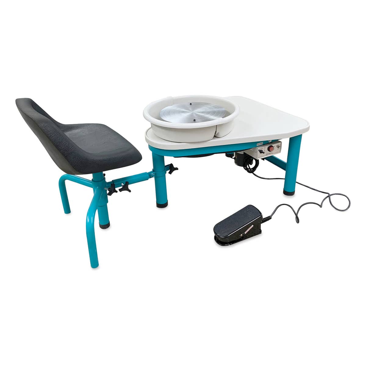 Laguna Pacifica Glyde Torc 400 - Pottery Wheel shown with Optional Seat attached