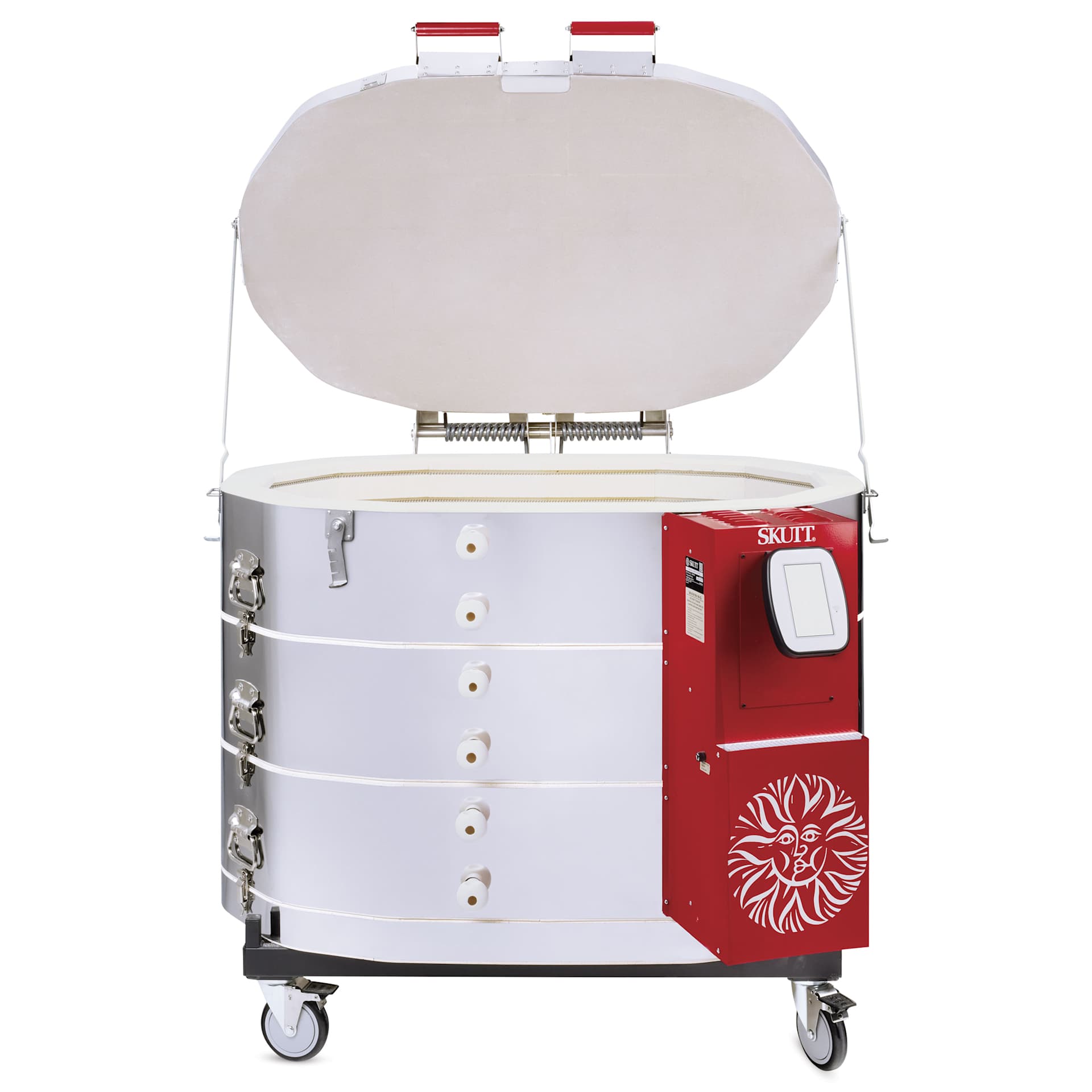 Skutt KM Series Kilnmaster Automatic Kiln - KM-142-7-3PK, Cone 10, 240V, 3P, 53A - open