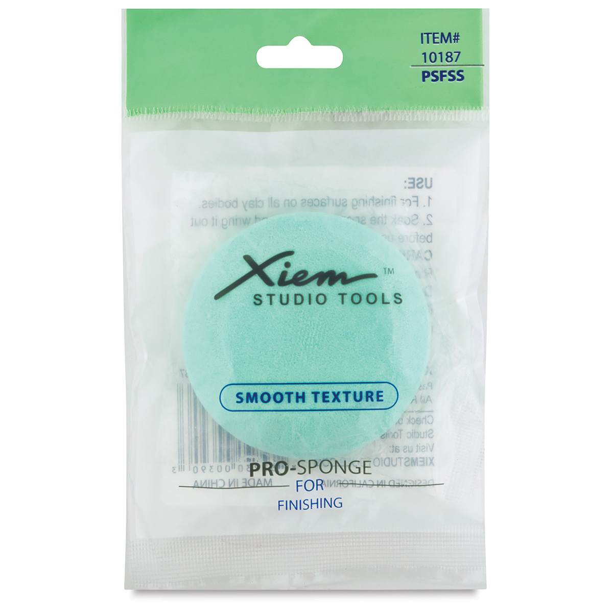 Xiem Studio Pro-Sponges - Front view of Smooth Texture Sponge package