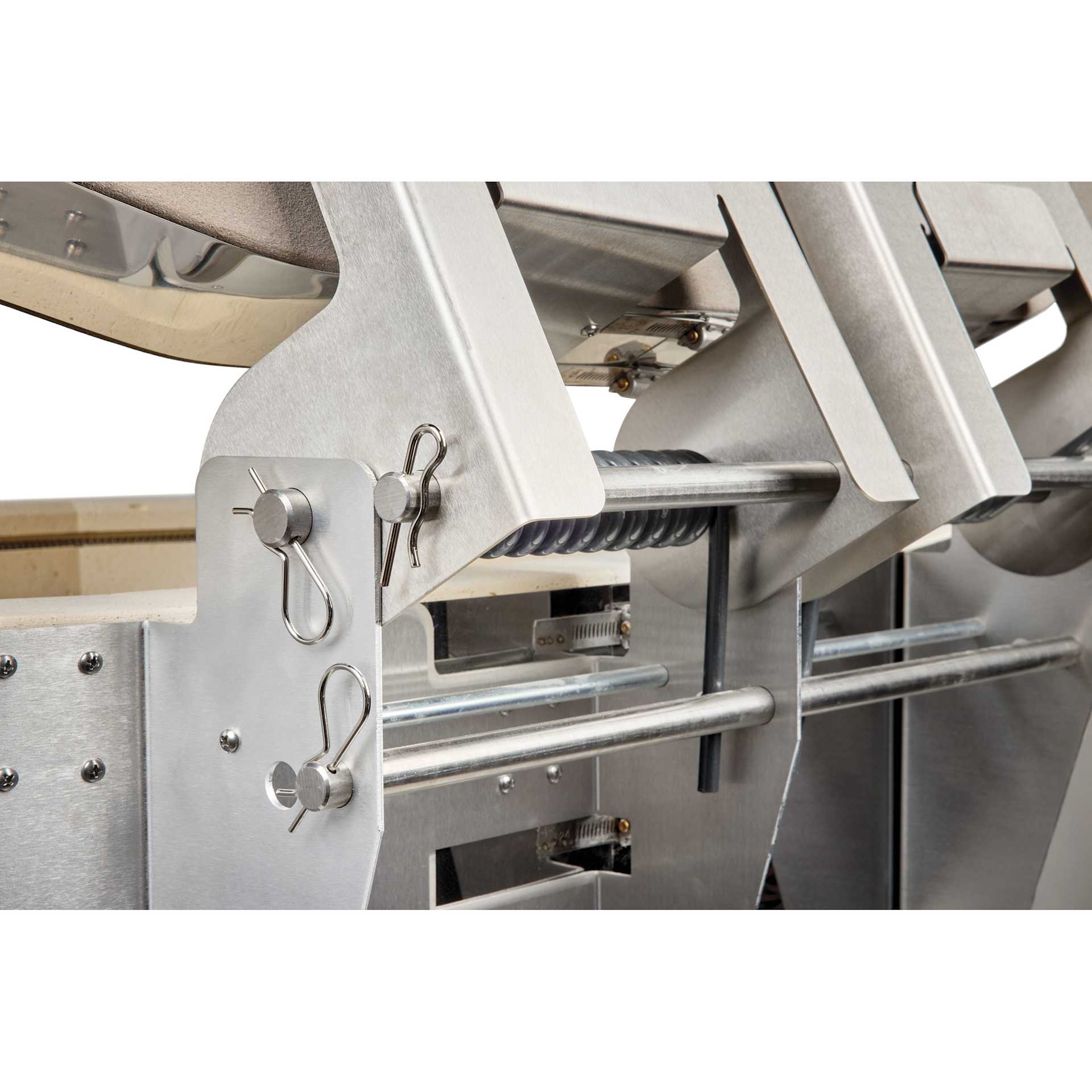 Skutt KMT Series Kilnmaster Touchscreen Kiln - KMT-1427-3PK, Cone 10, 208V-3P, 61A - close-up of back of lid