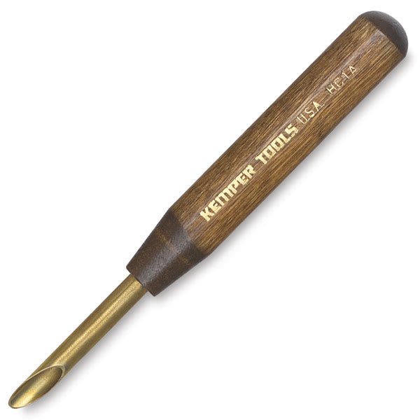 Kemper Clay Hole Cutter - Angled view of 1/4" hole cutter 