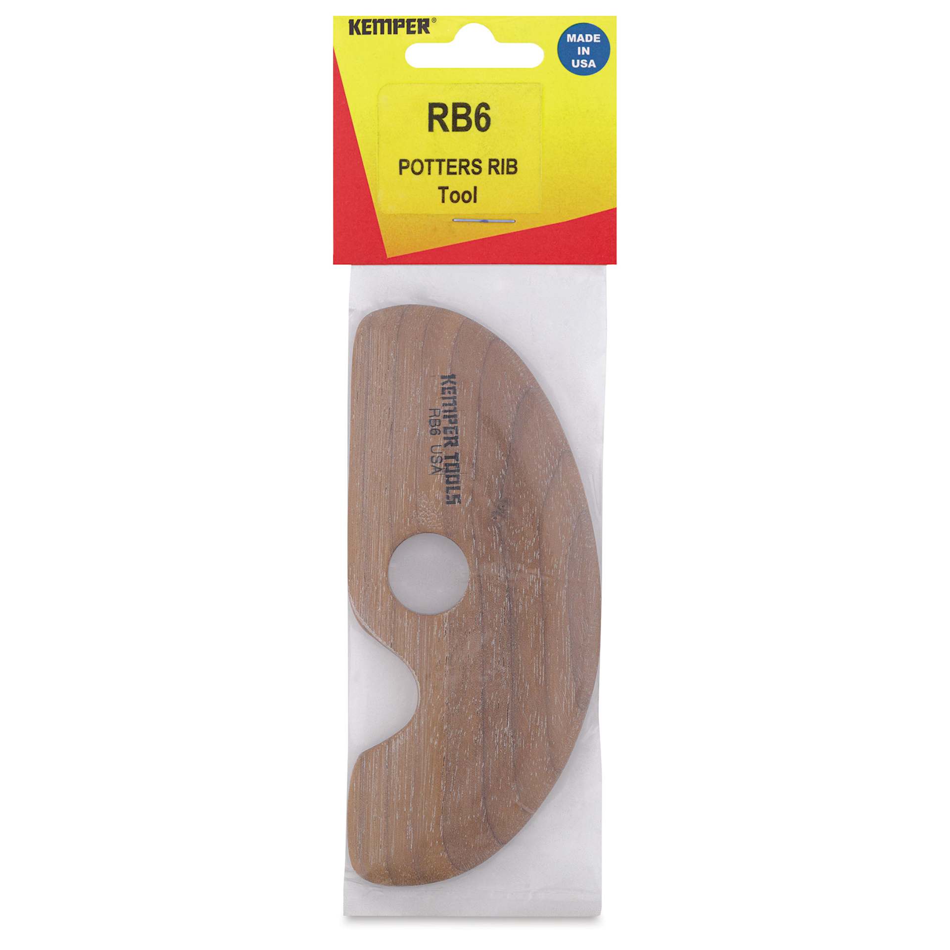 Kemper Hardwood Potter's Rib - RB6, 4-1/8" front of packaging
