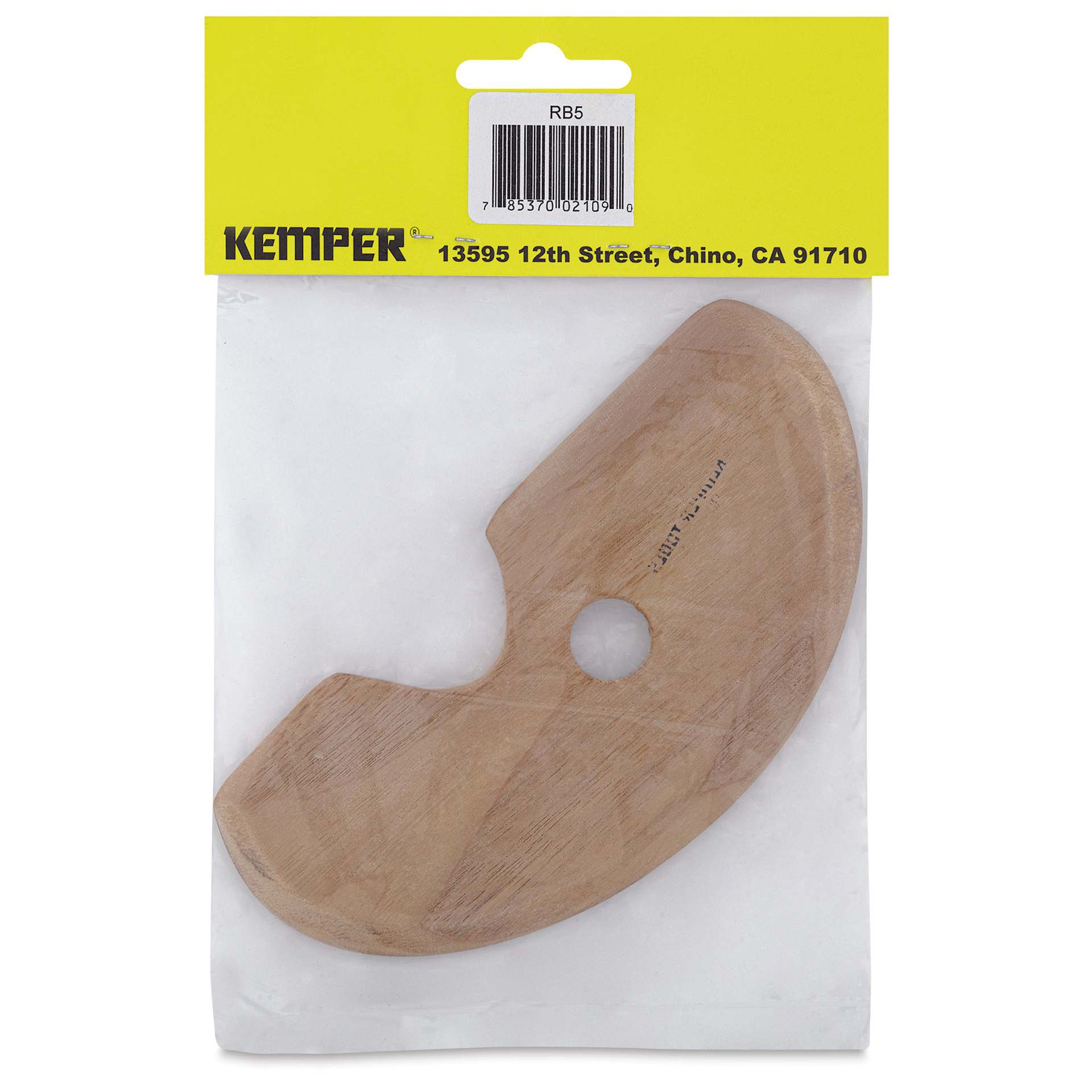 Kemper Hardwood Potter's Rib - RB5, 5-3/4" back of packaging