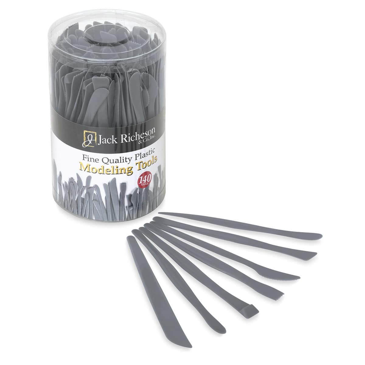 Richeson Student Clay Modeling Tool Sets - 140 pc Canister shown, with one of each tool in front