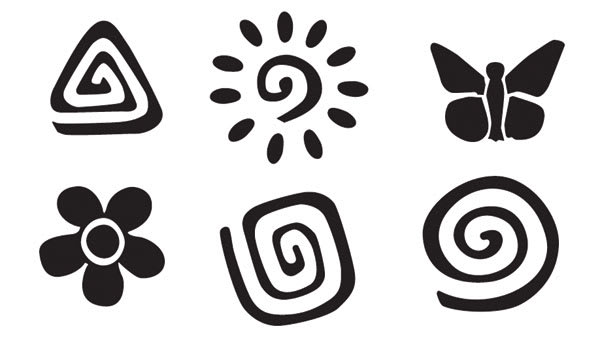 Mayco Press Tools - Drawing showing each pattern in Small Designs Set