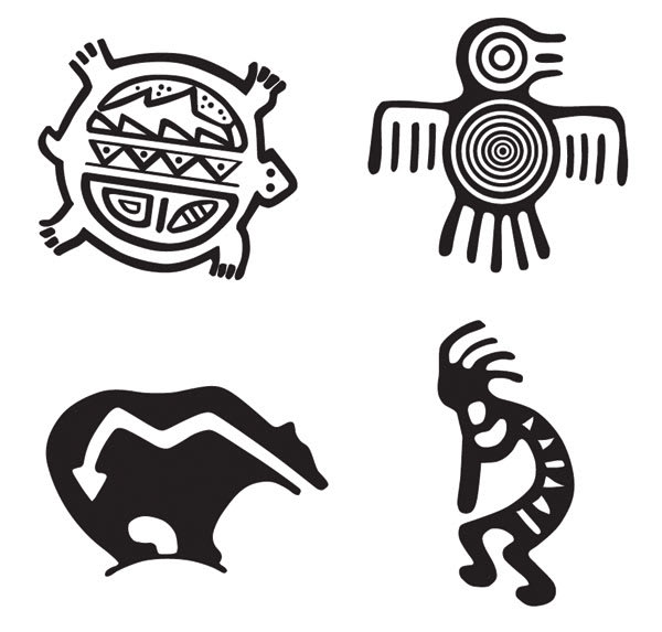 Mayco Press Tools - Drawing showing each pattern in Native American Designs Set