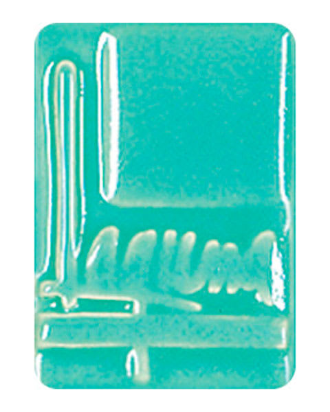 Laguna Lead-Free Gloss Glazes - Tile showing Frog's Pond Blue Glaze