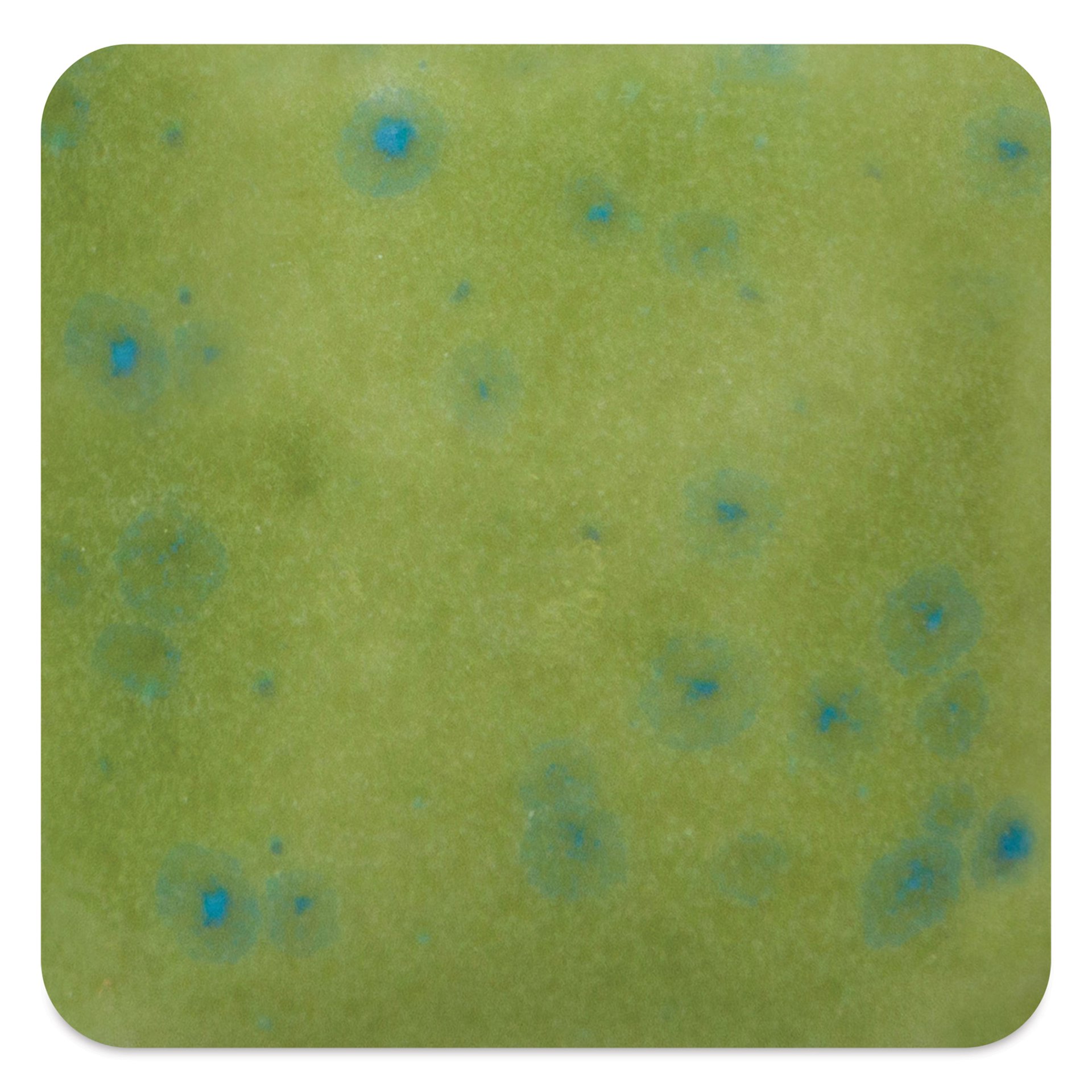 Mayco Speckled Stroke & Coat Glaze - Speckled Sour Apple, fired at cone 10 reduction