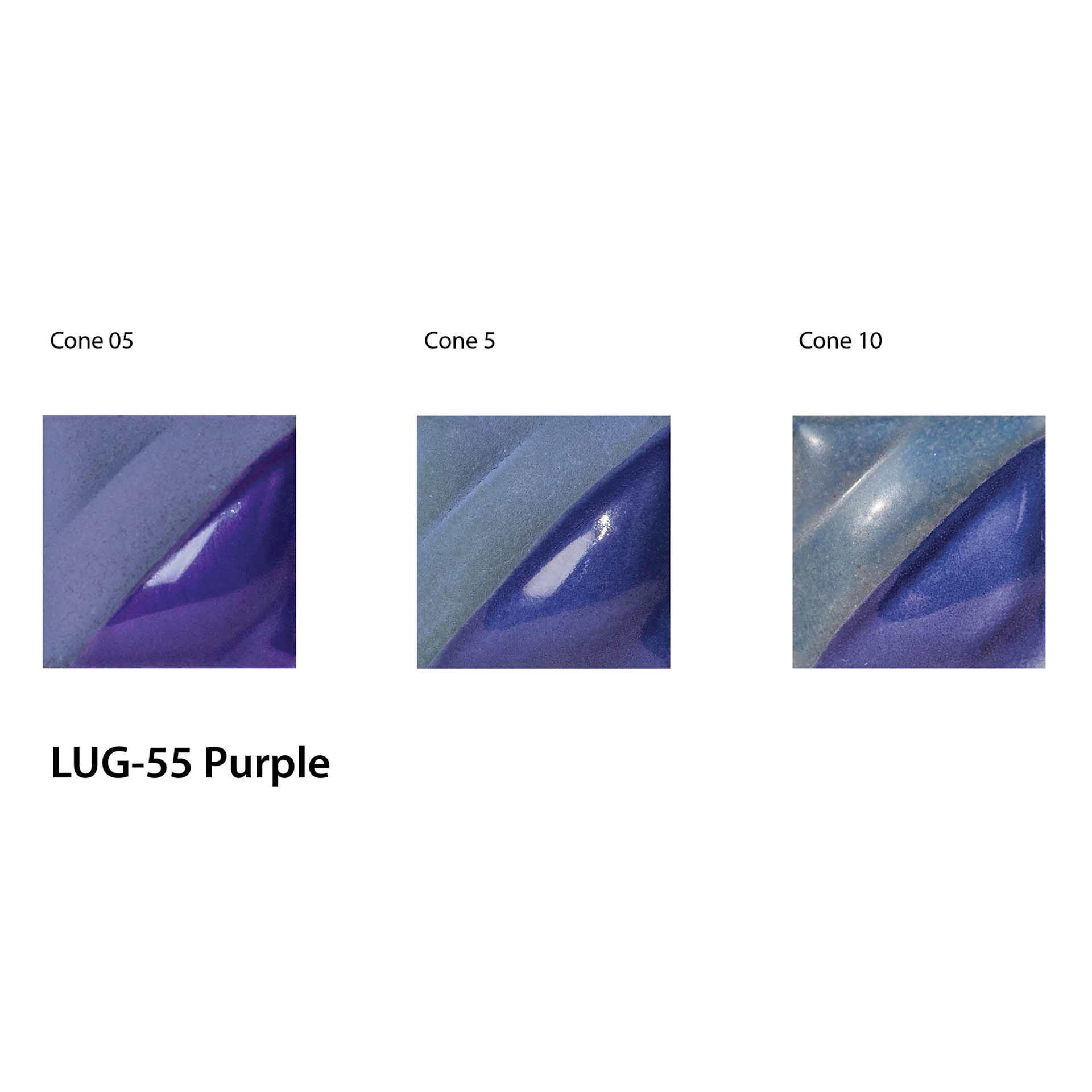 Amaco Lead-Free Underglaze Decorating Color - Pint, Purple cone comparison