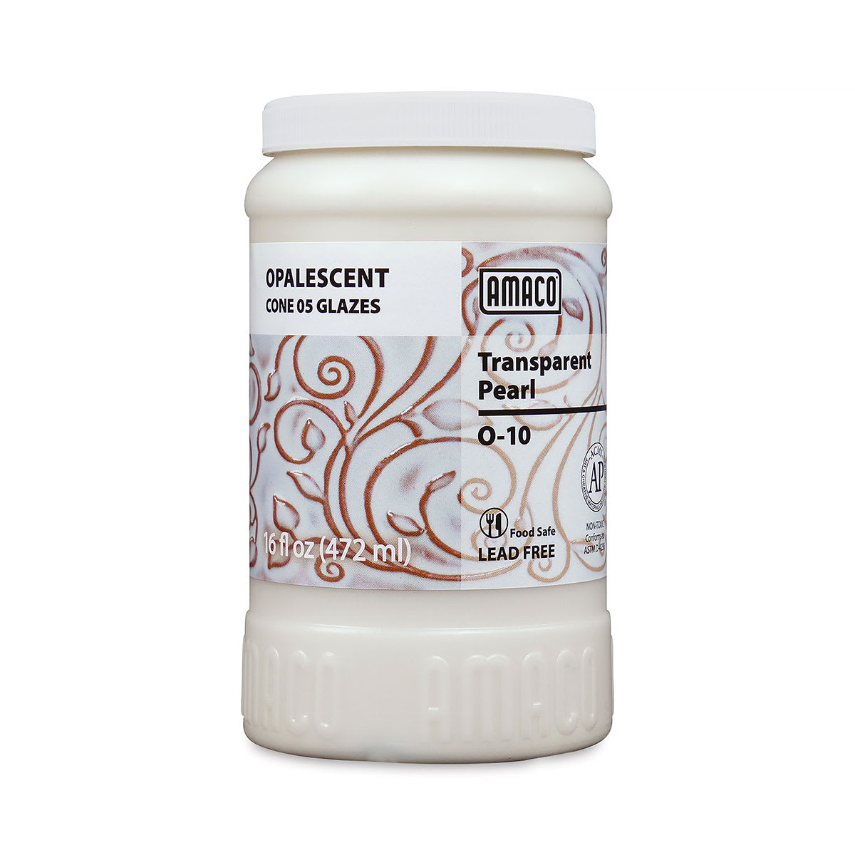 Amaco Opalescent Glaze - Pint, Transparent Pearl
