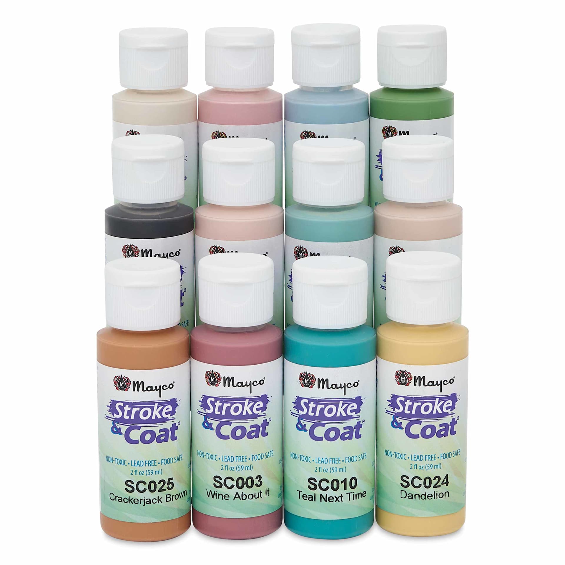 Mayco Stroke & Coat Wonderglaze Kit - Bottle, 2 oz, Wonderglaze Kit 2
