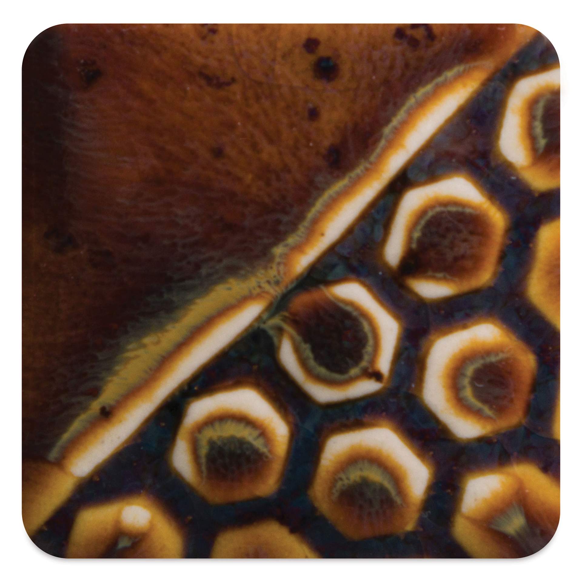 Mayco Elements Glaze - Amber Ash, fired at cone 6 oxidation