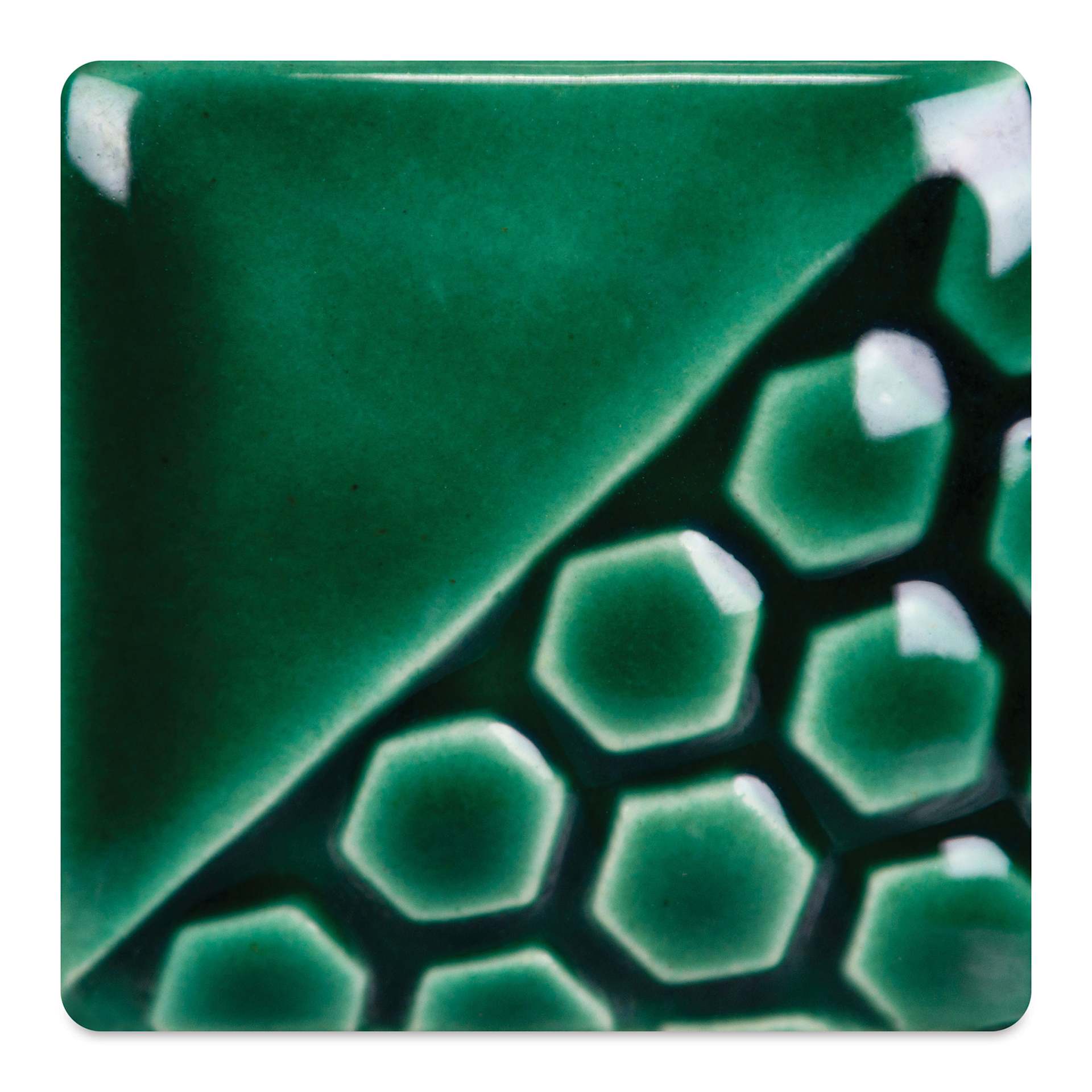 Mayco Elements Glaze - Emerald Green, fired at cone 06 oxidation