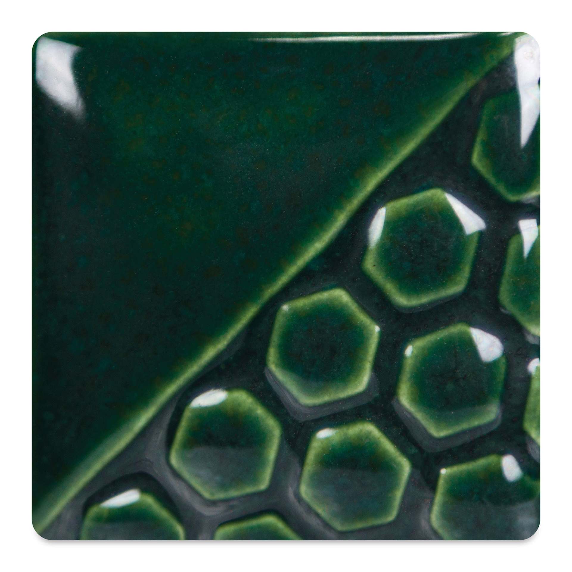 Mayco Elements Glaze - Bottle Green, fired at cone 06 oxidation