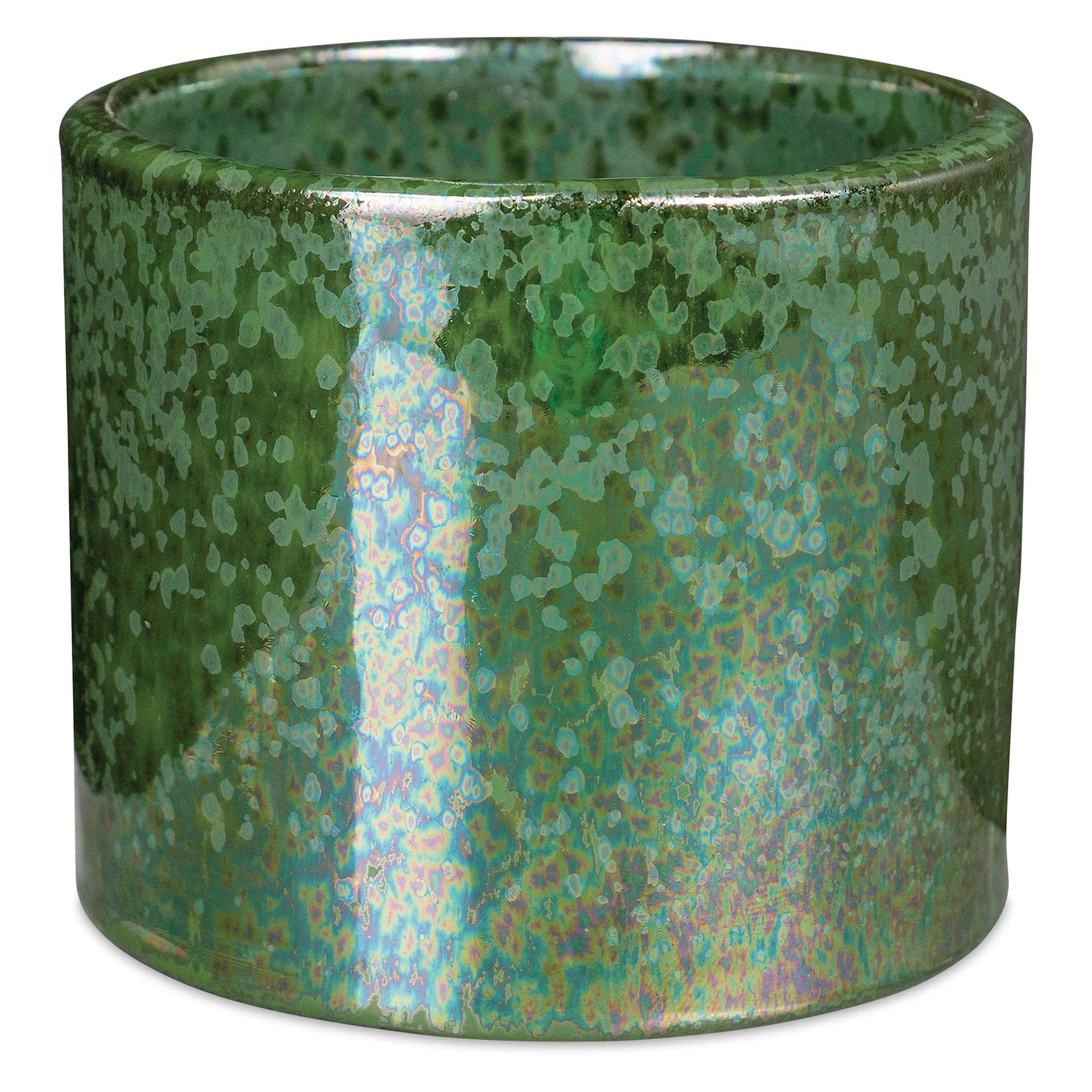 Junebug Amaco Potter's Choice Glaze applied to a vessel and fired at Cone 6.