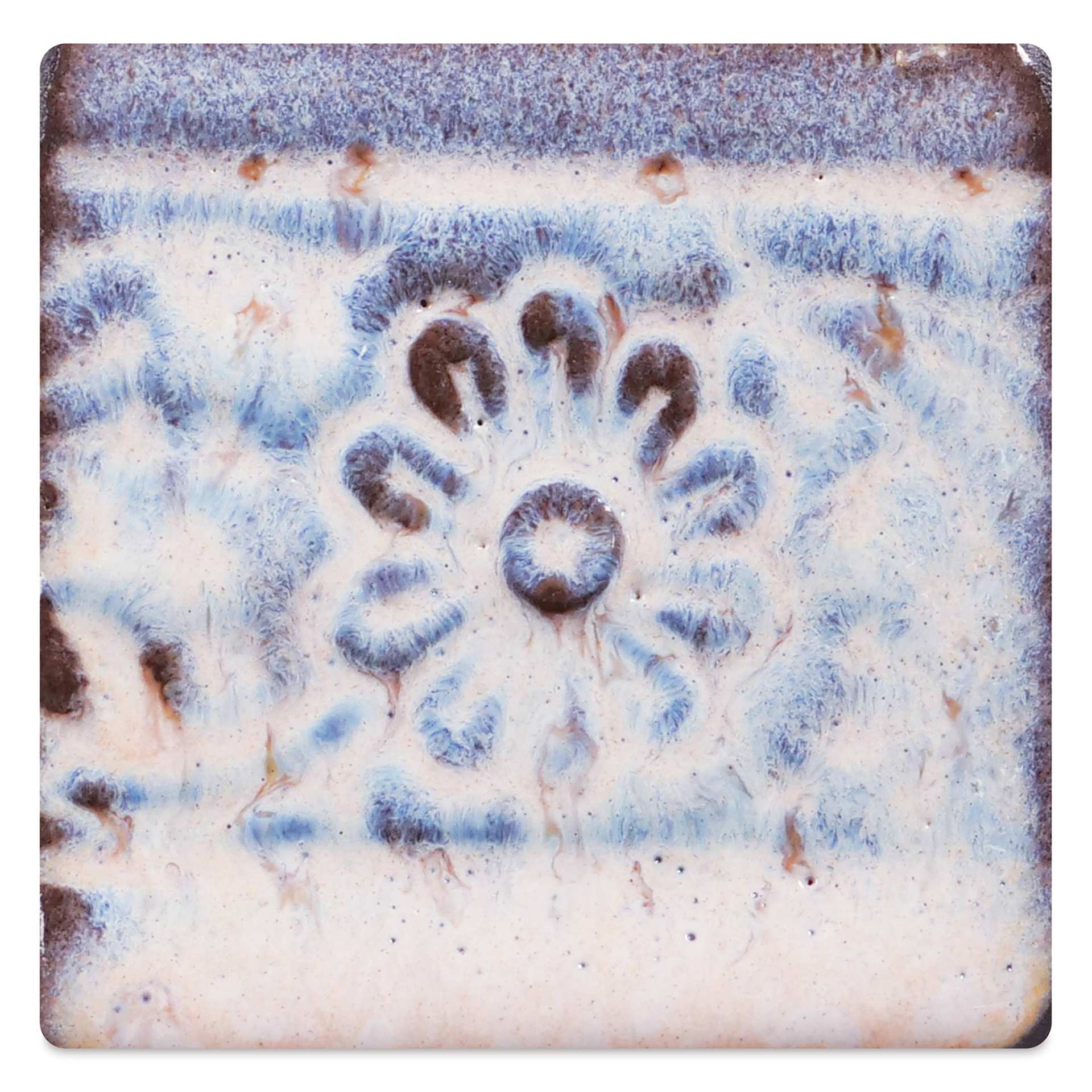 Amaco Potter's Choice Flux Glaze - Pint, Flux Blossom, fired tile