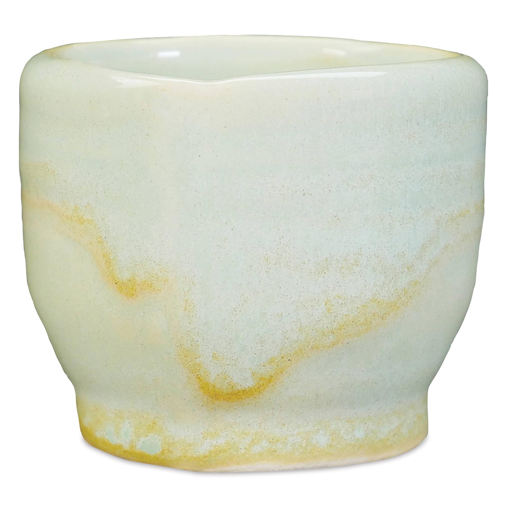 Amaco Potter's Choice Flux Glaze - Pint, Honeydew finished bowl example