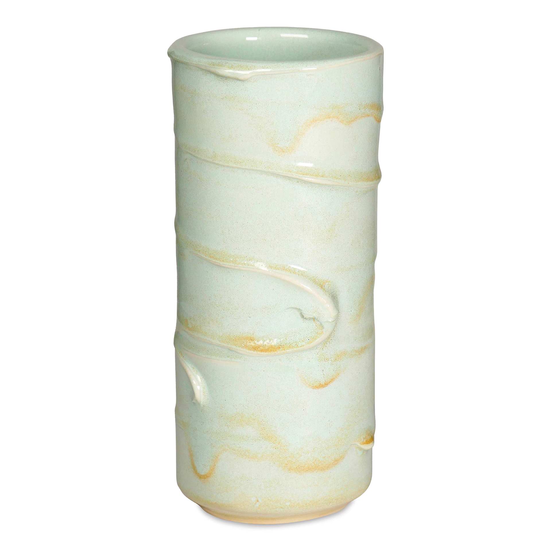 Amaco Potter's Choice Flux Glaze - Pint, Honeydew finished vase example