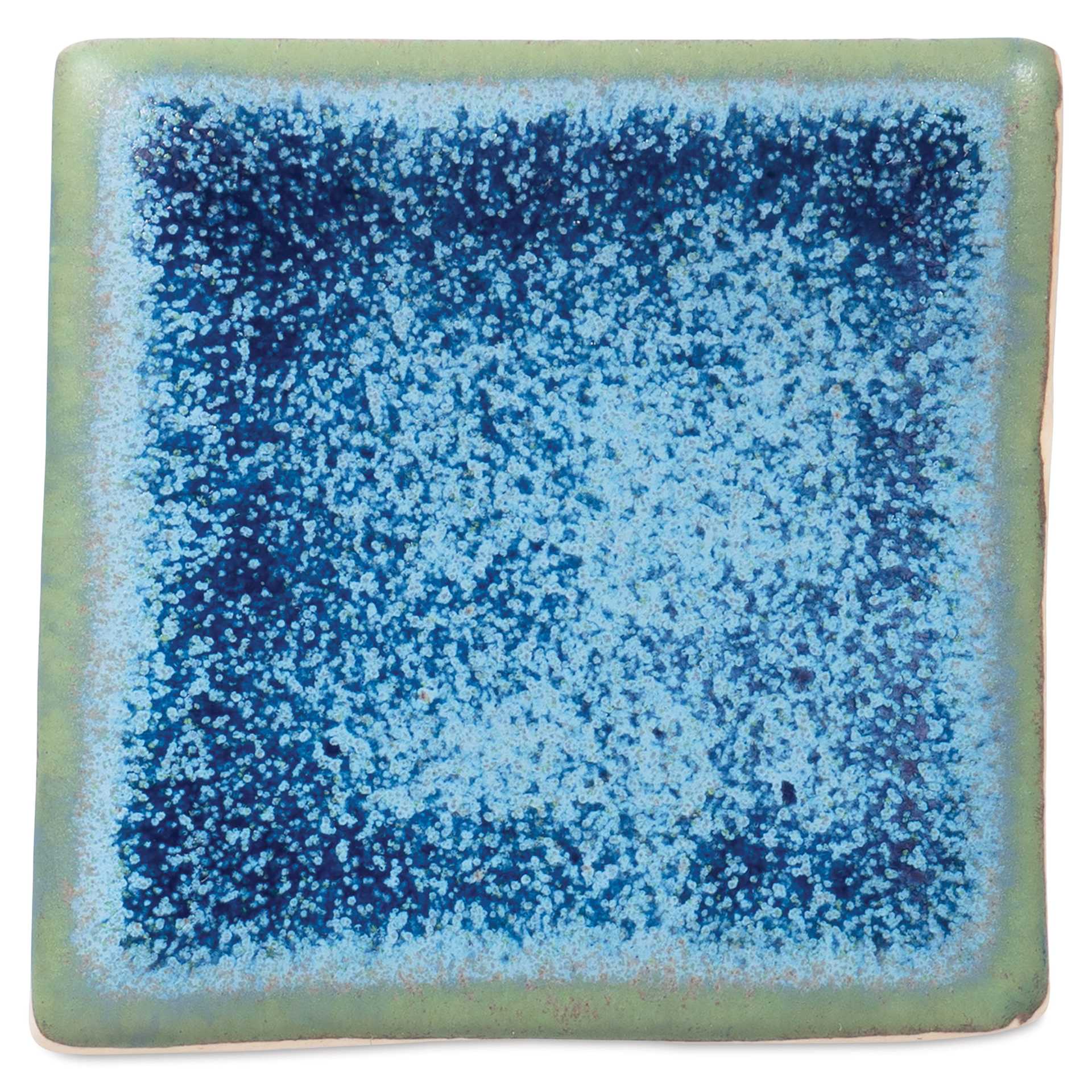 Amaco Potter's Choice Glaze - Tuscan Blue three coats fired to cone 6 oxidation