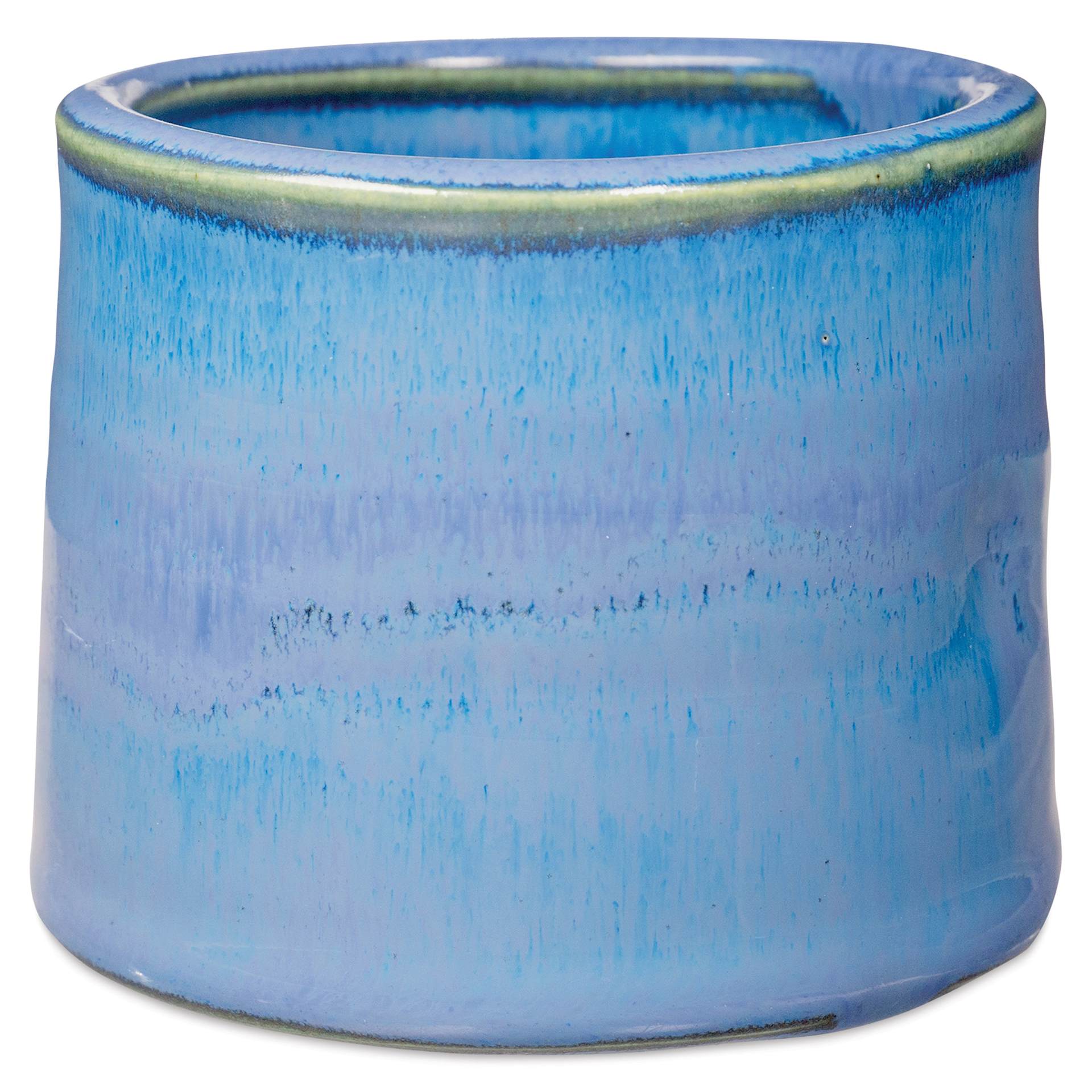 Amaco Potter's Choice Glaze - Lapis Flow fired to cone 5 oxidation applied to upright vessel